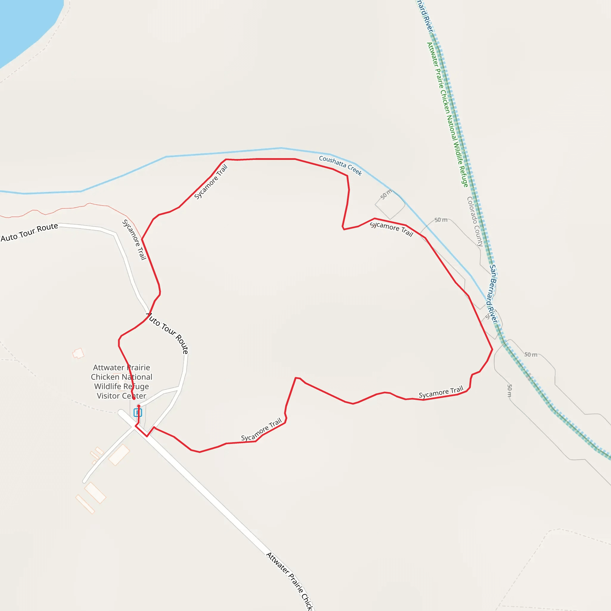 Sycamore Loop Trail mobile static map