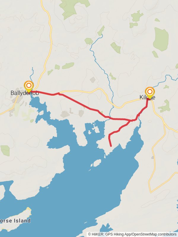 Fastnet Trails - Kilcoe-Ballydehob Walk mobile static map