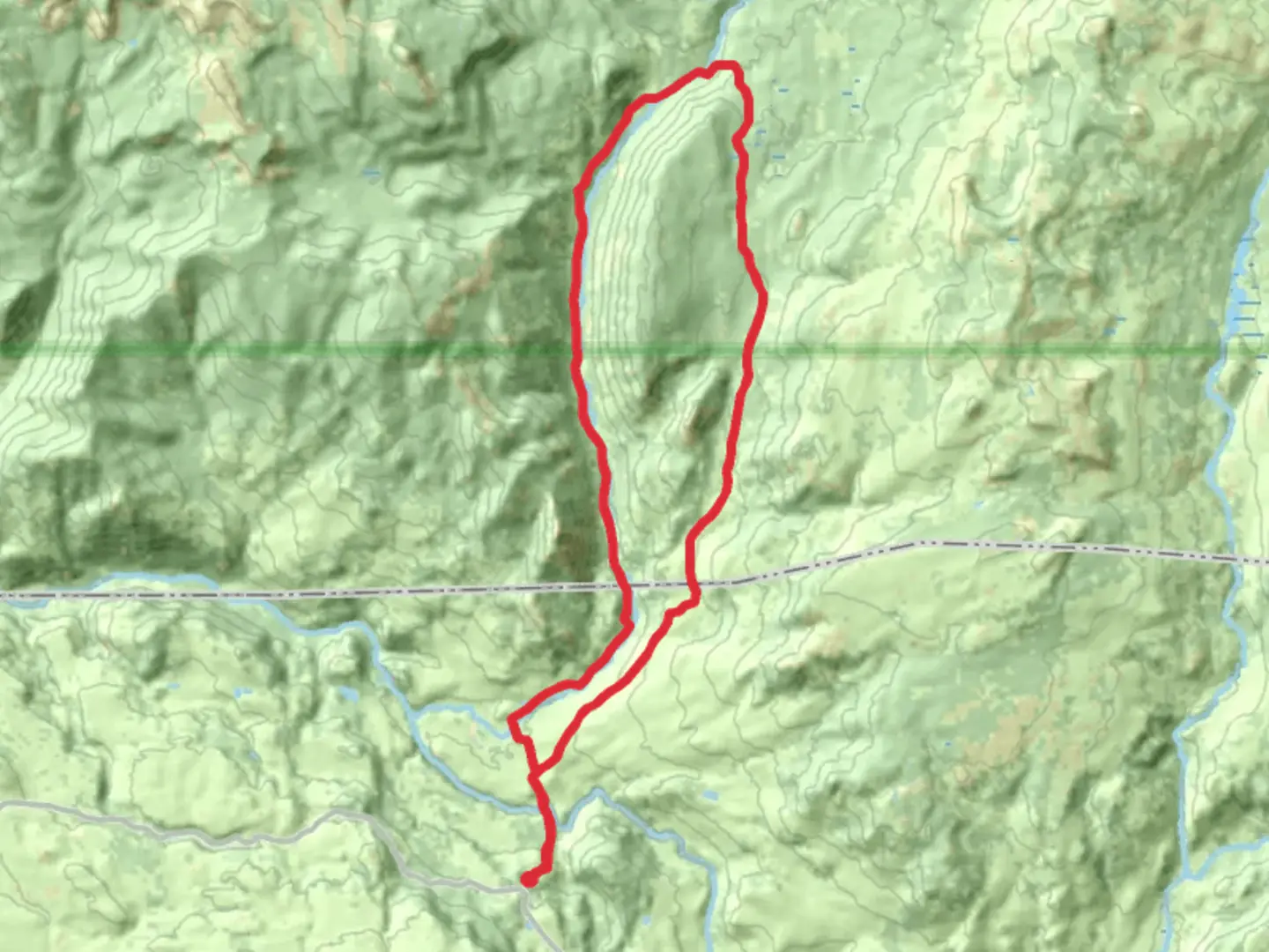 An image depicting the trail Hellroaring Creek Trail and Coyote Creek Trail and its surrounding area.