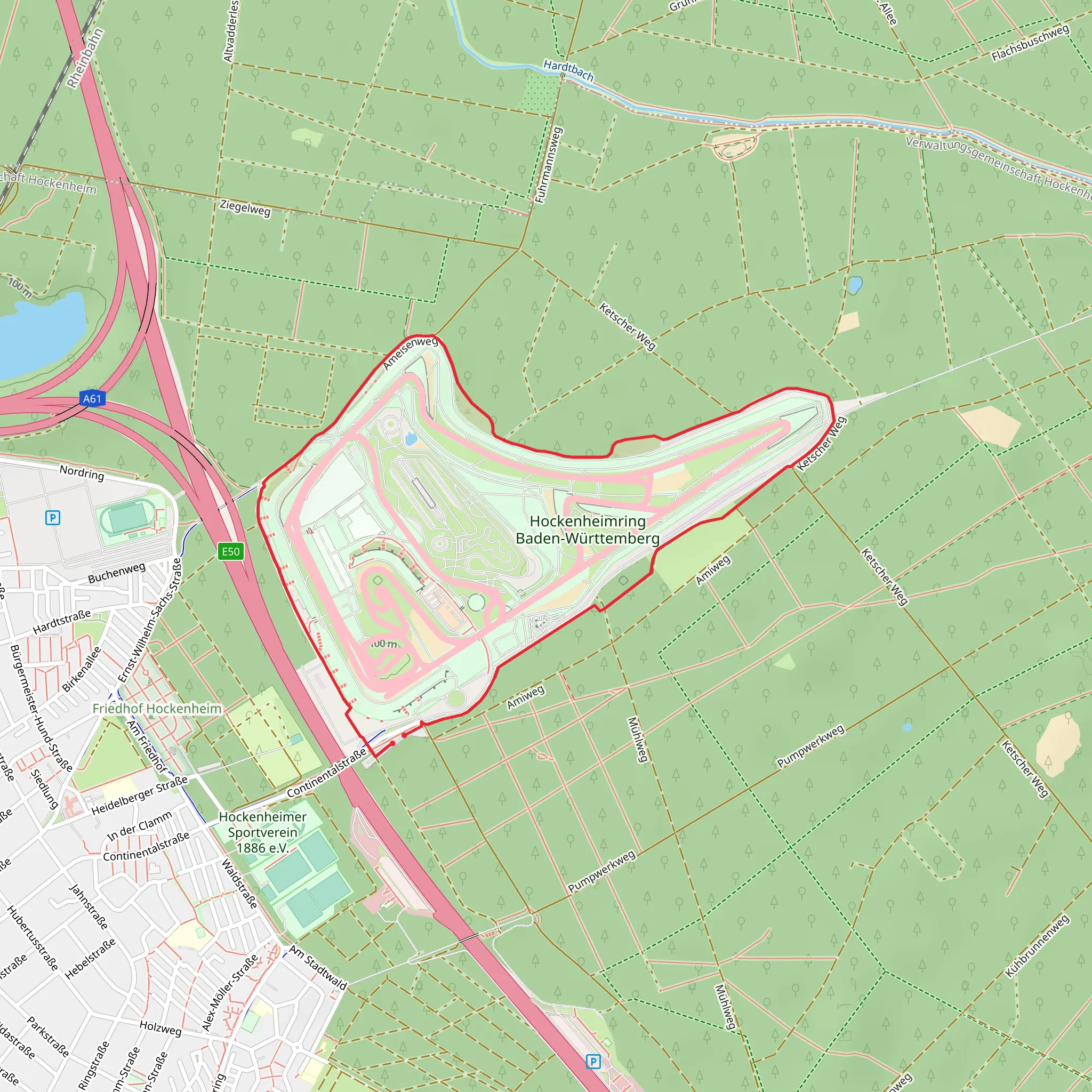 Motodrom Hockenheim Loop mobile static map