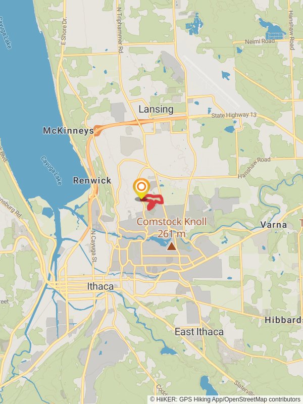 Triphammer Road Loop mobile static map
