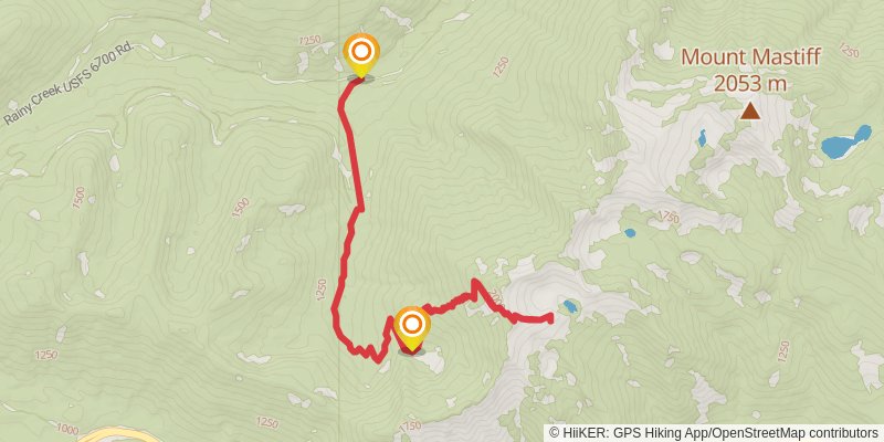 Snowy Creek Trail stage 2 Map