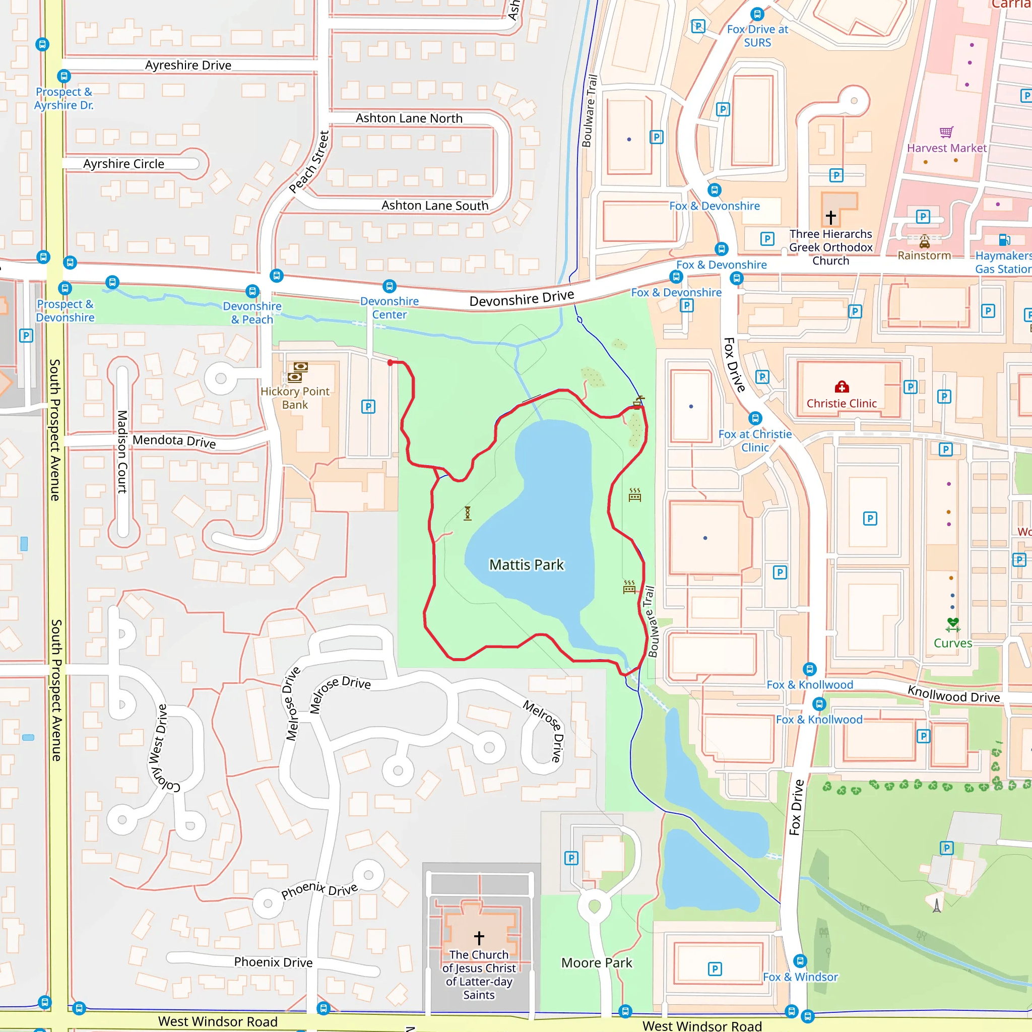 Mattis Park Loop mobile static map