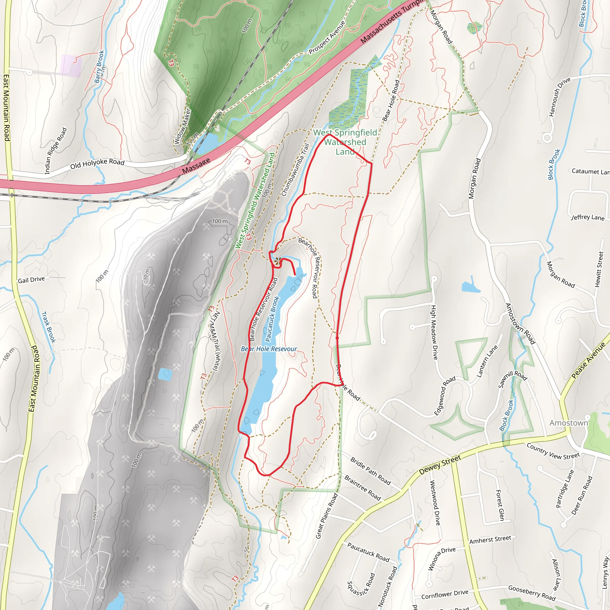 Bear Hole Reservoir Loop mobile static map