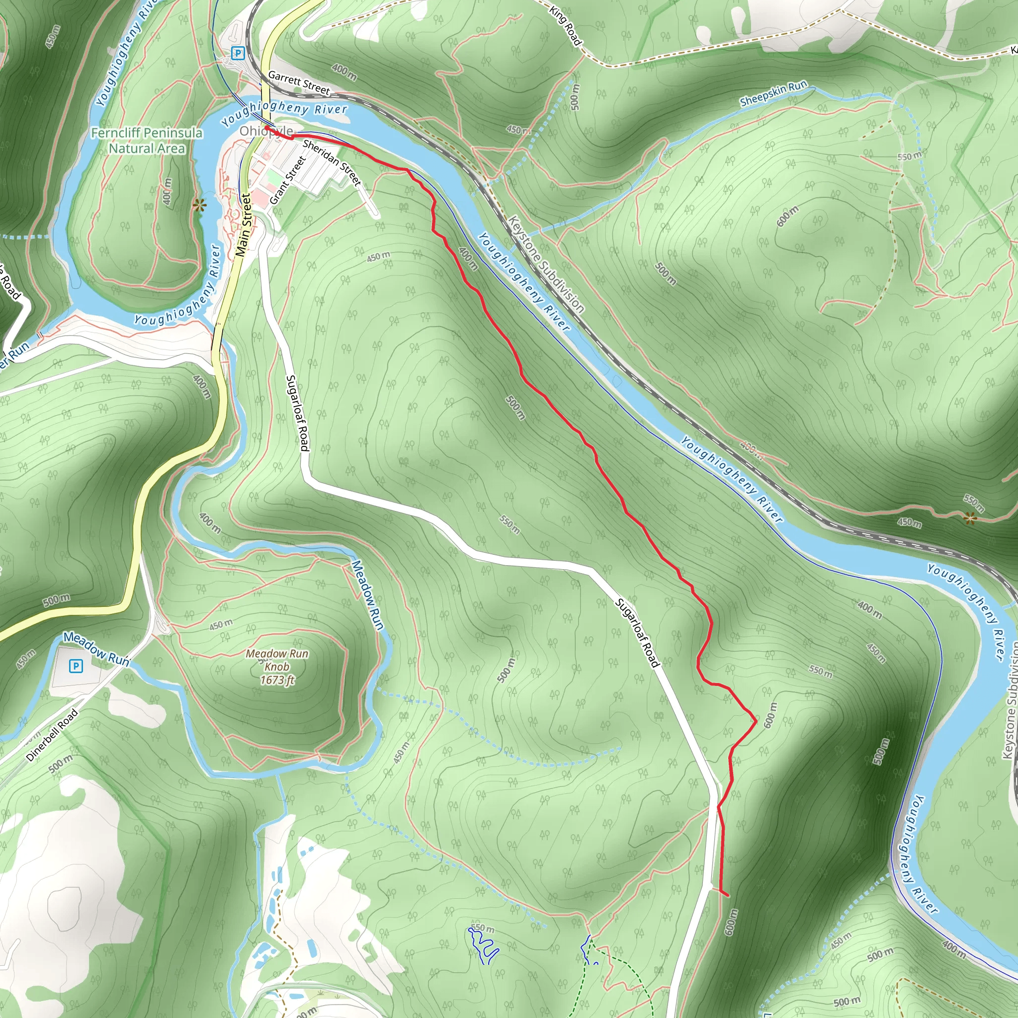 Youchiogheny River mobile static map