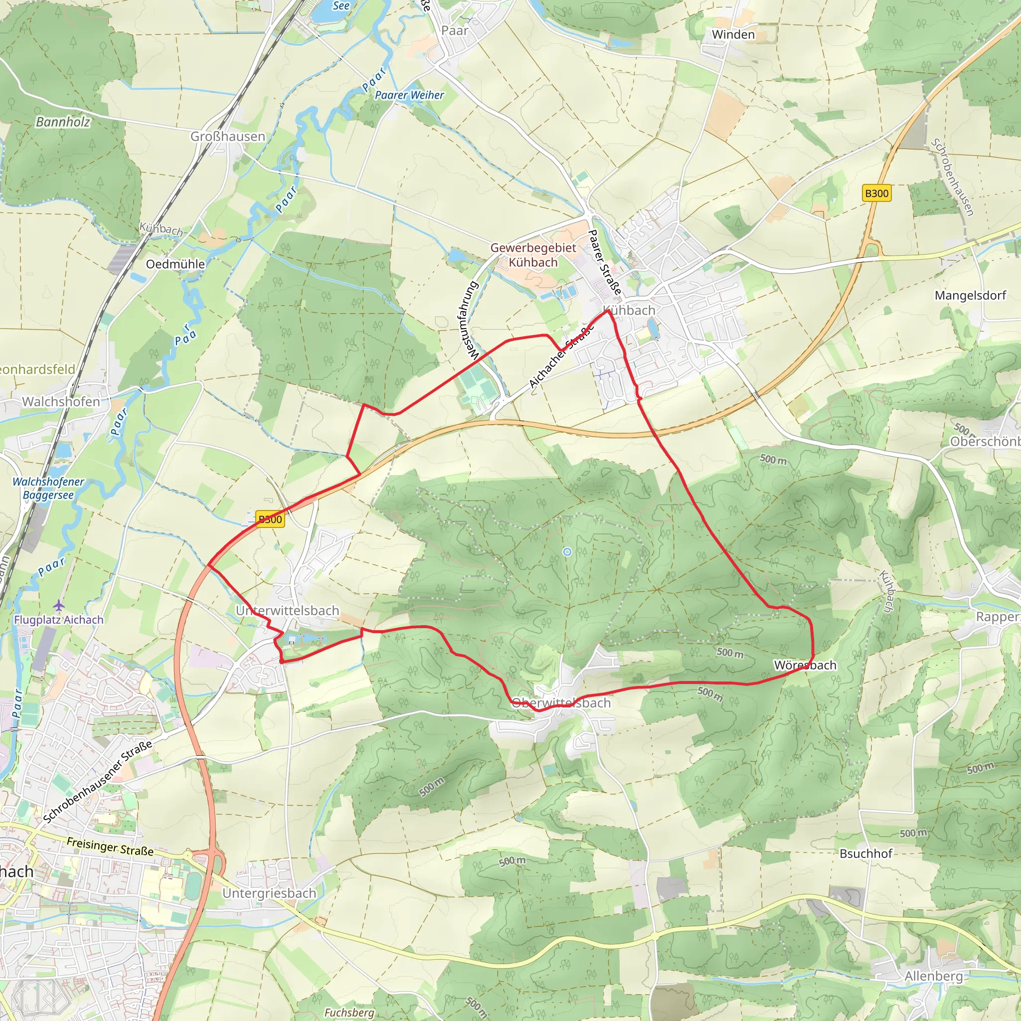 Burg Wittelsbach from Sisischloss mobile static map
