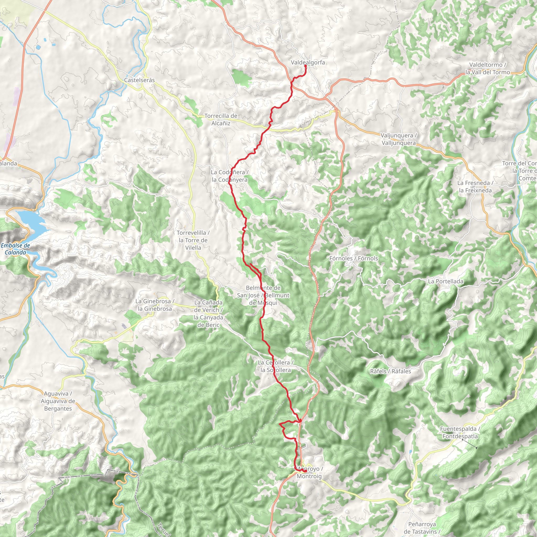 Hermitage of Santa Barbara - Valdealgorfa PR TE 011b mobile static map