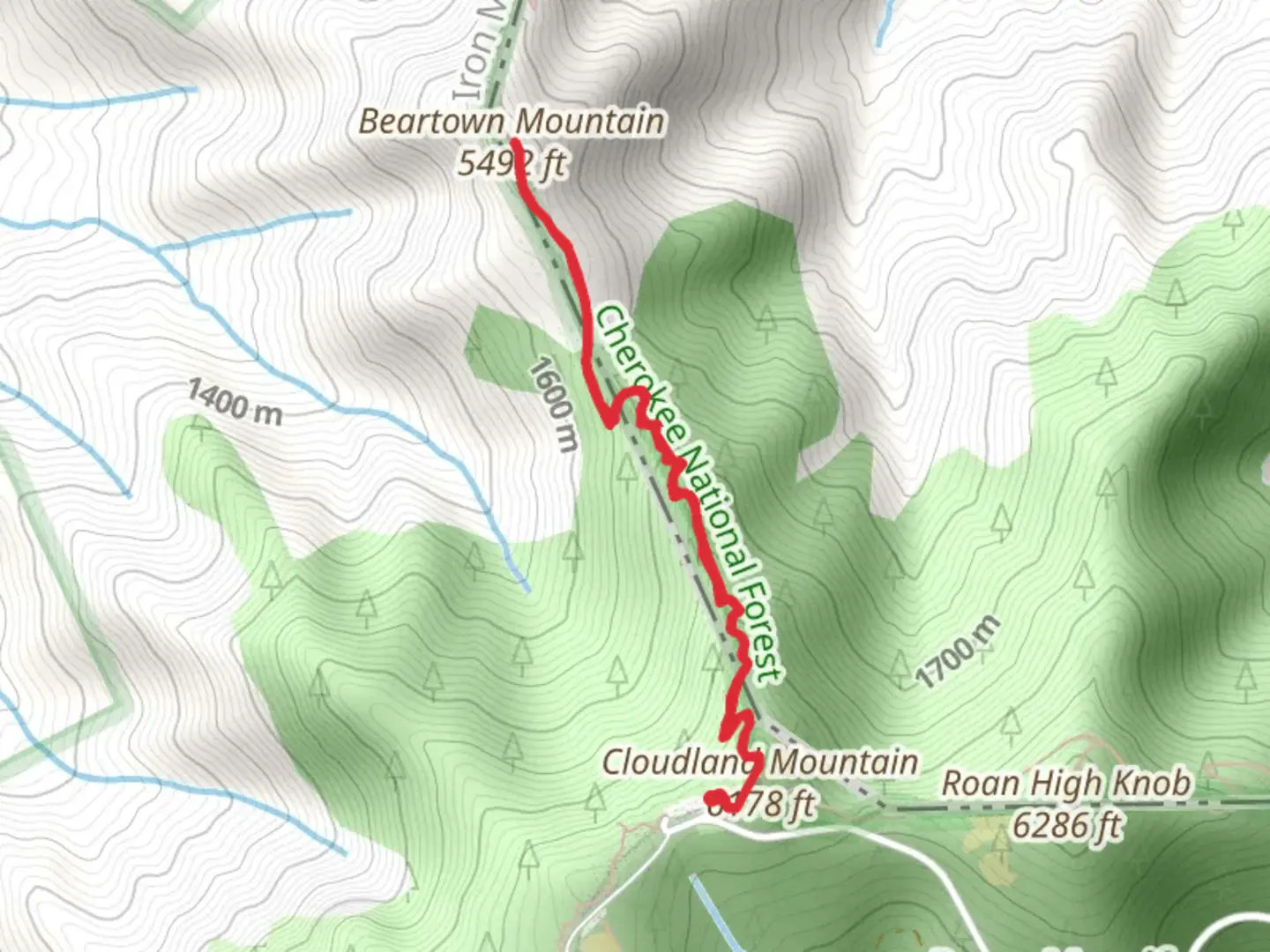 An image depicting the trail Ash Gap and Beartown Mountain via Appalachian Trail and its surrounding area.