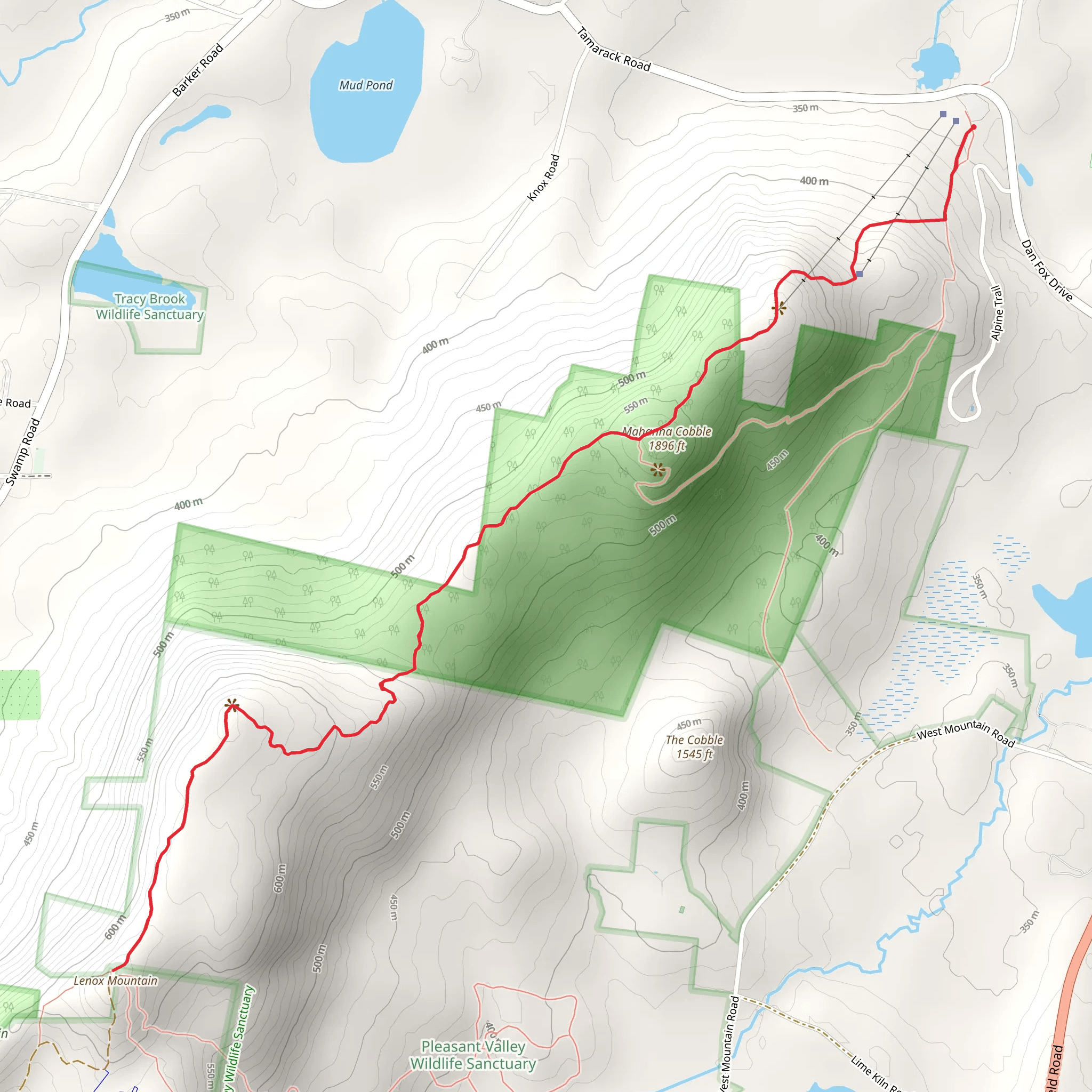 Yokun Ridge Trail mobile static map