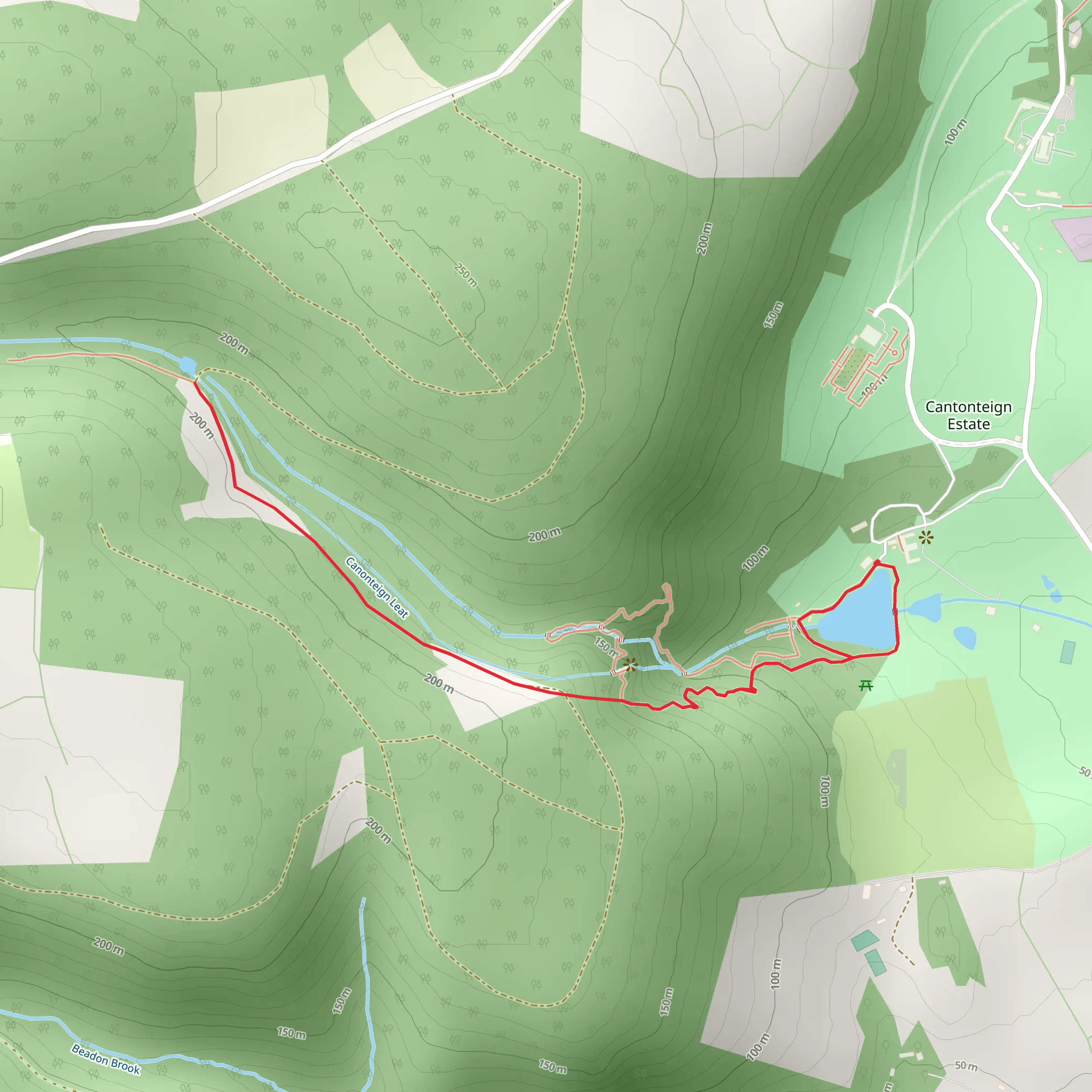 Canonteign Falls Walk mobile static map