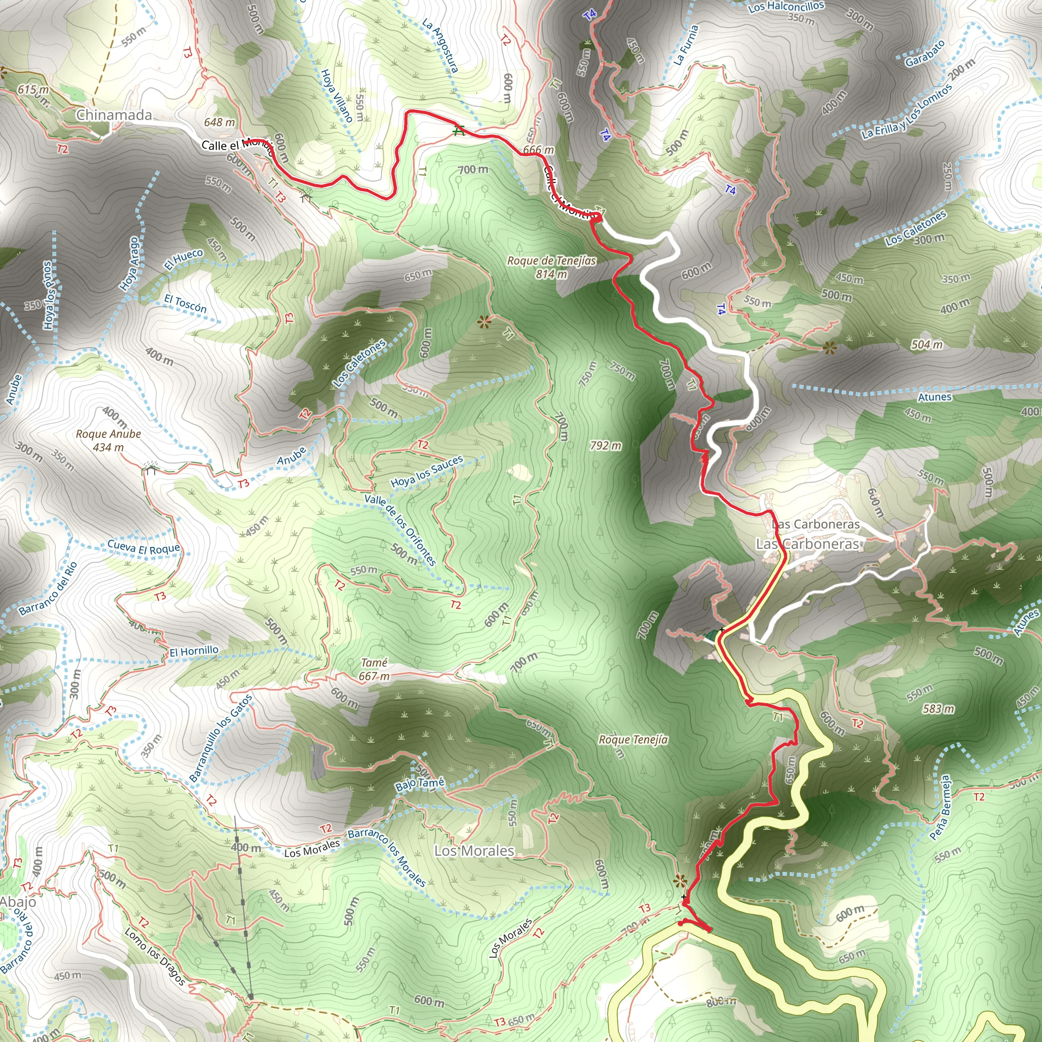 Las Escaleras - Las Carboneras PR TF 10-1 mobile static map