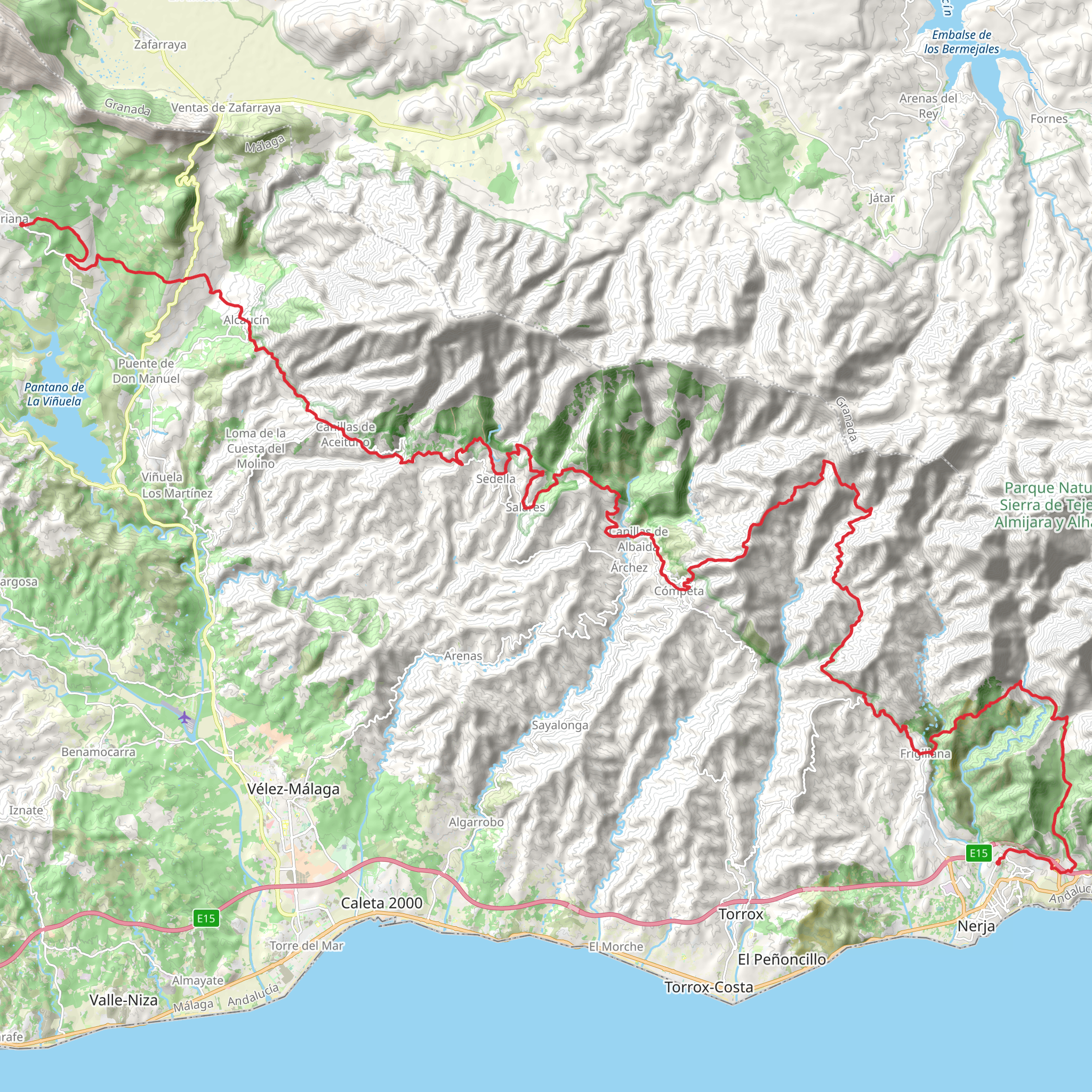 GR 242 Sierra de Tejeda-Almijara mobile static map