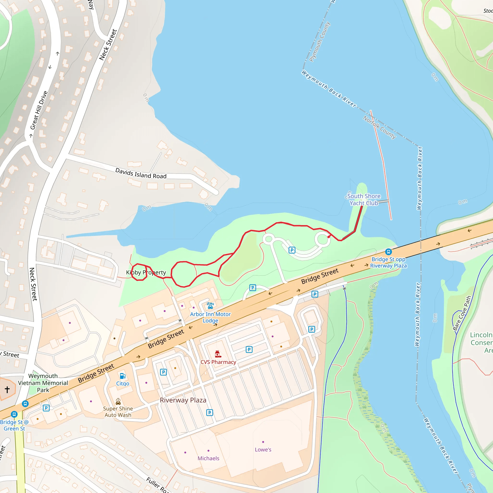Abigail Adams State Park Loop mobile static map
