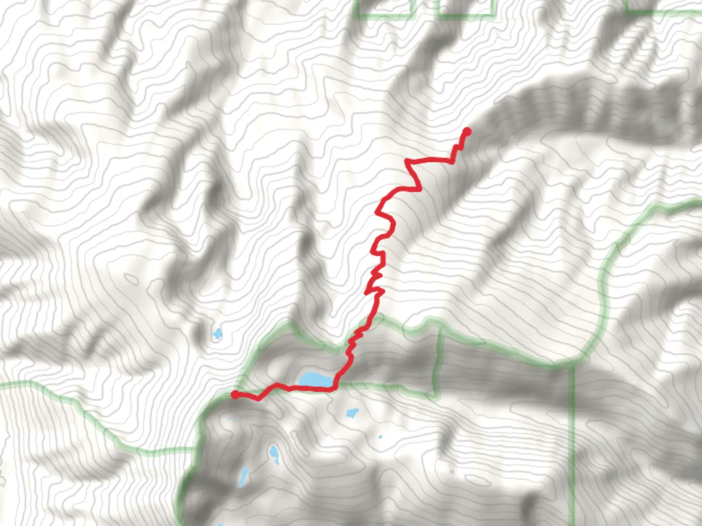 An image depicting the trail Carlton Lake via Carlton Ridge Trail and its surrounding area.