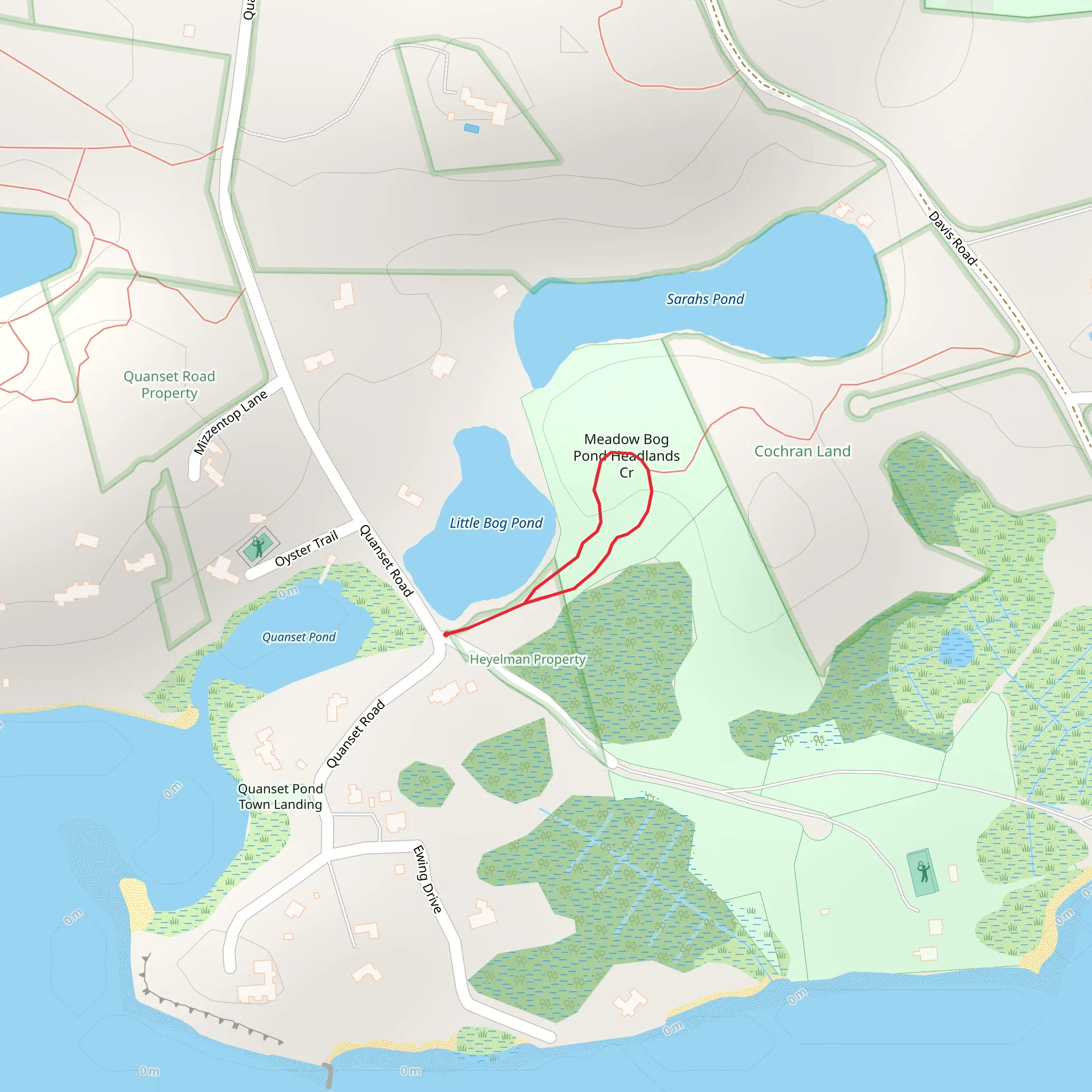 Meadow Bog Pond Headlands Cr Loop mobile static map