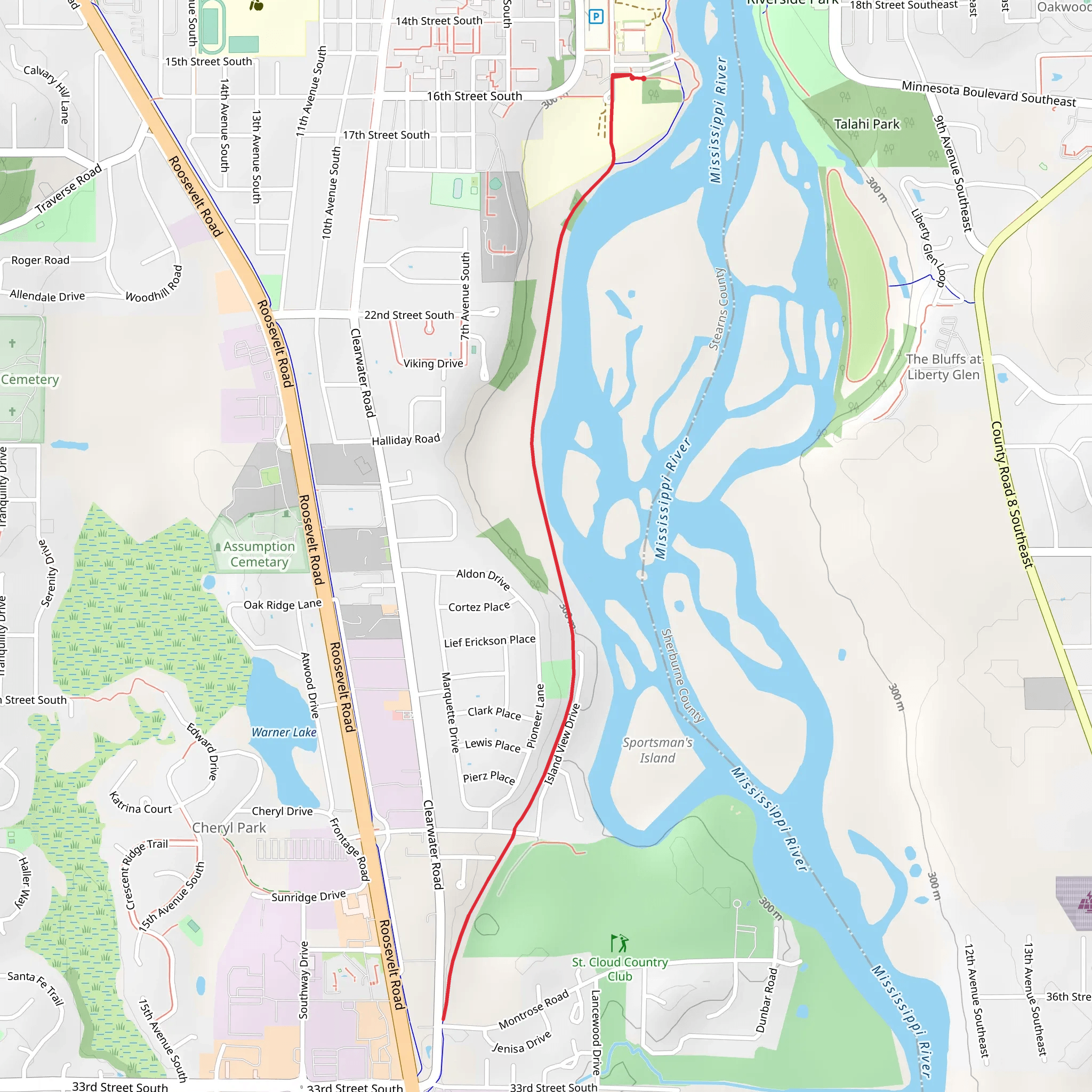 Beaver Island Trail mobile static map