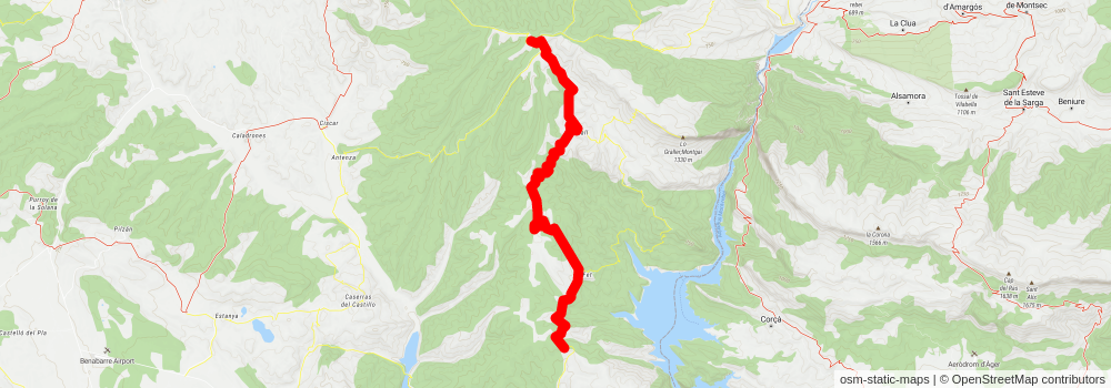 Sierra de Montsec Cross Path PR HU 45 stage 2 Map