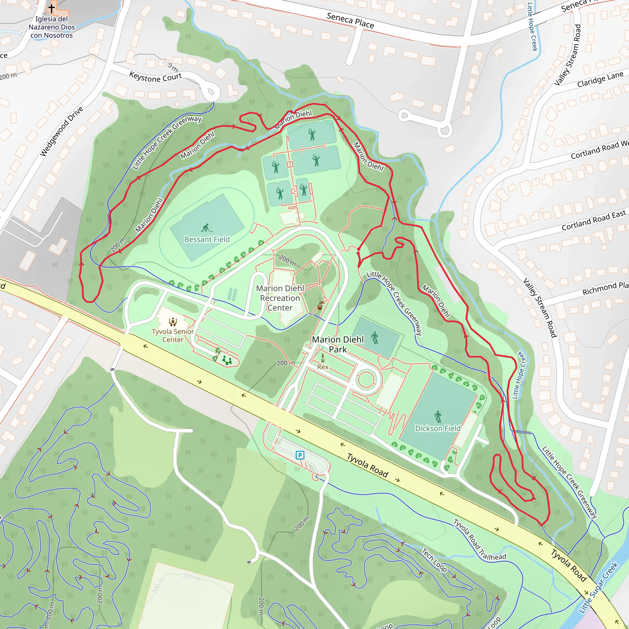 Marion Diehl Loop mobile static map