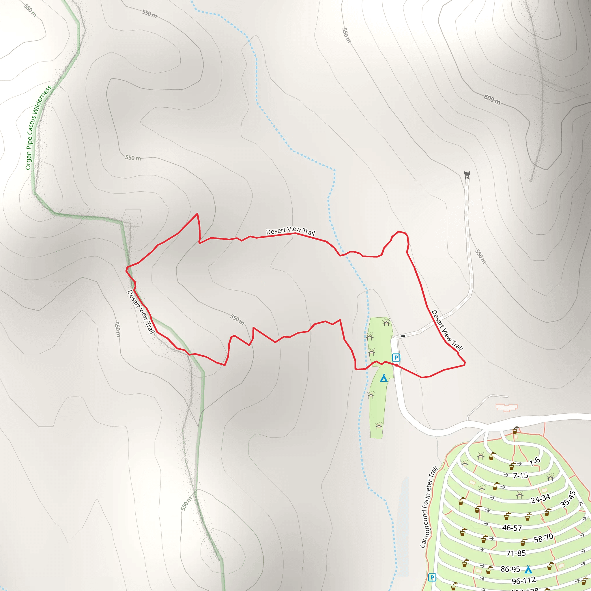 Group Camping Area Loop mobile static map