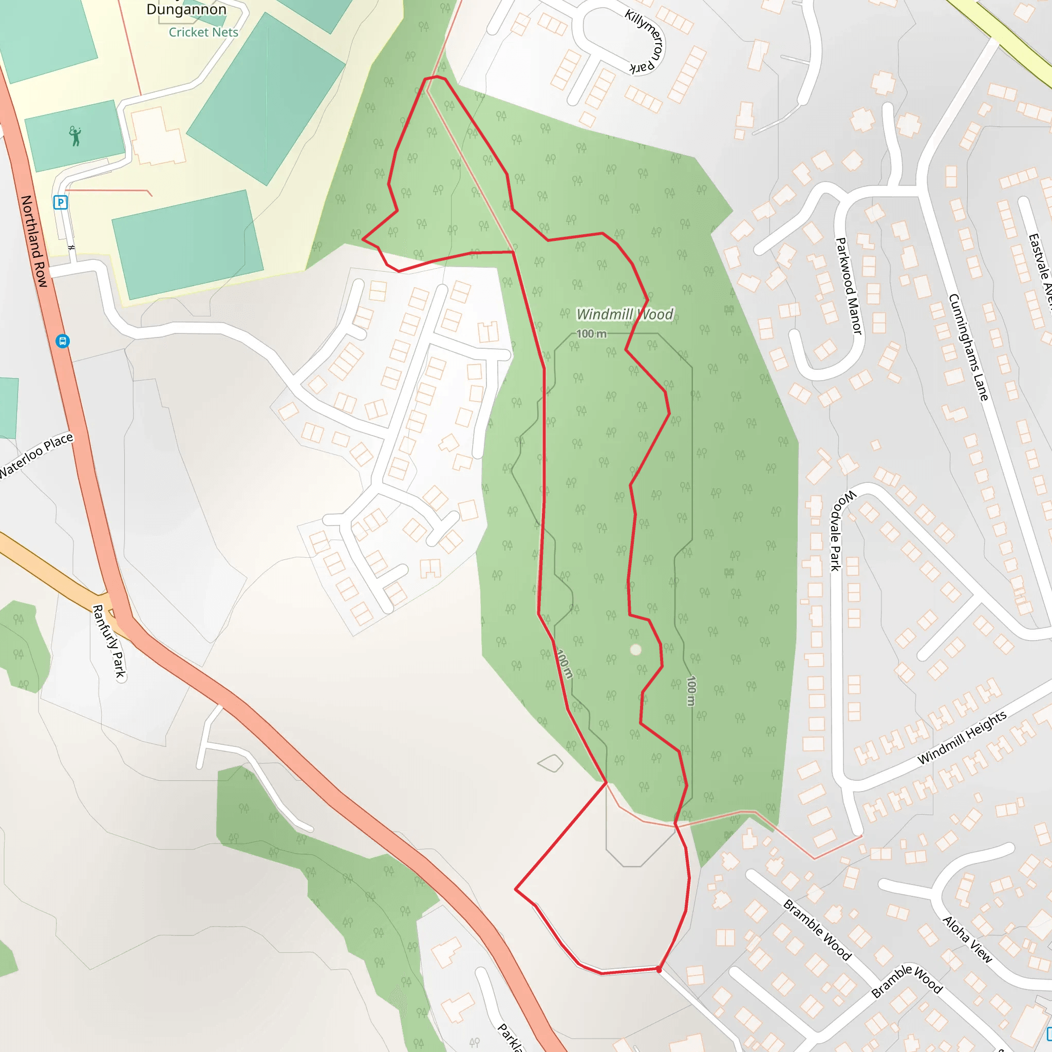 Windmill Wood mobile static map