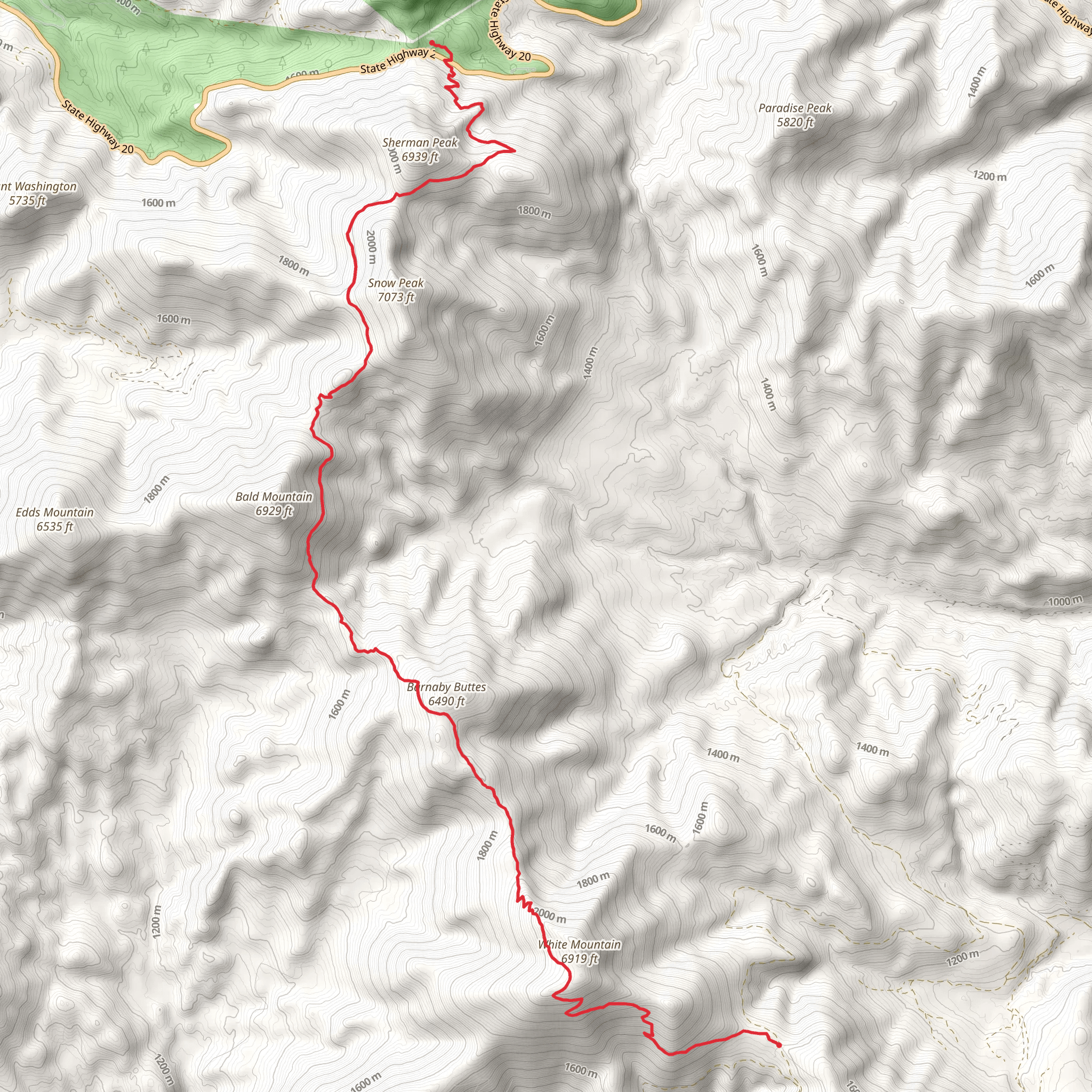 Kettle Crest South Trail mobile static map