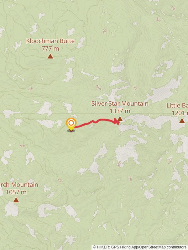 Silver Star Summit Trail mobile static map