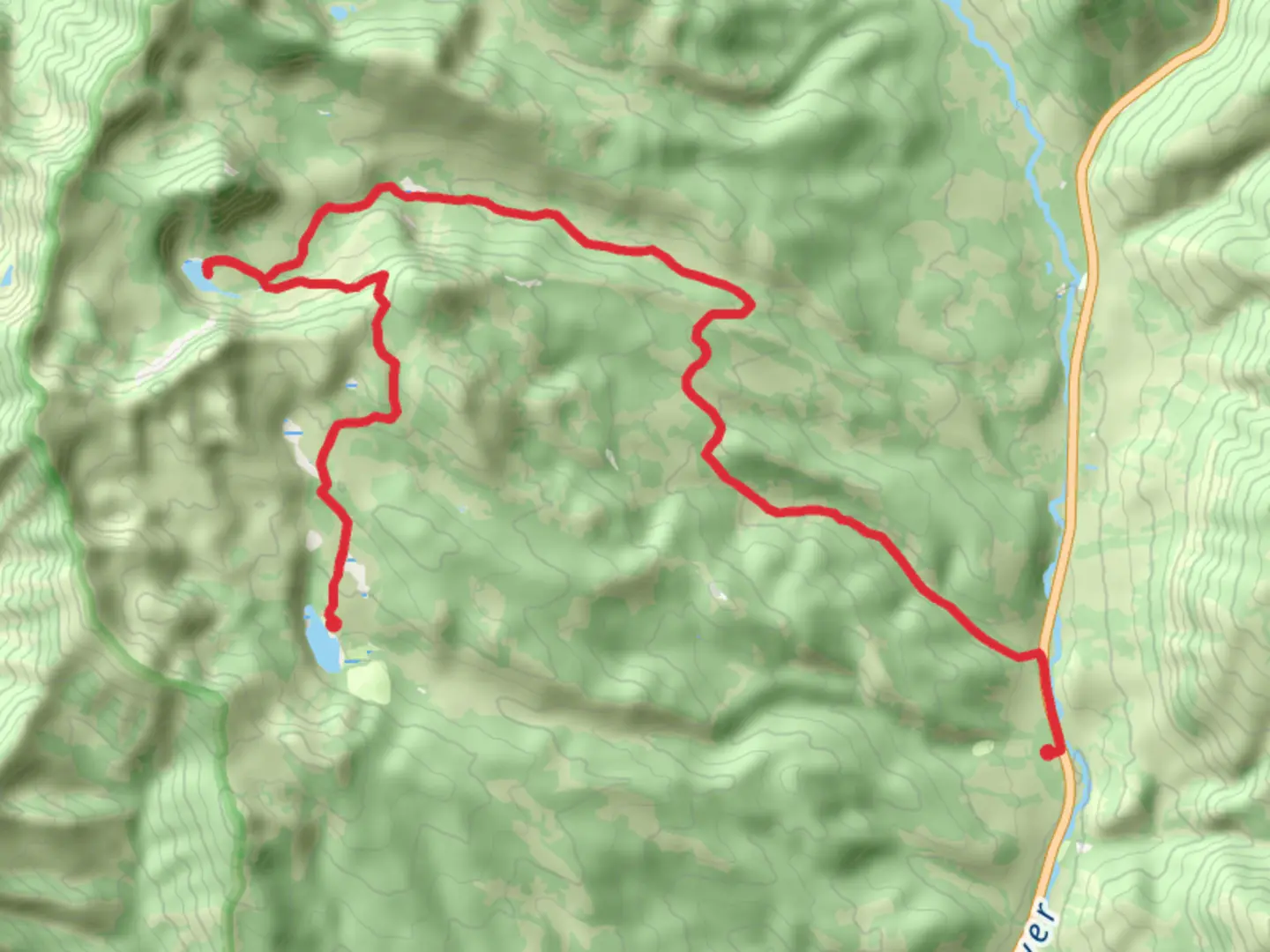 An image depicting the trail White Pine Lake and White Pines Bunchgrass Canyon Trail and its surrounding area.