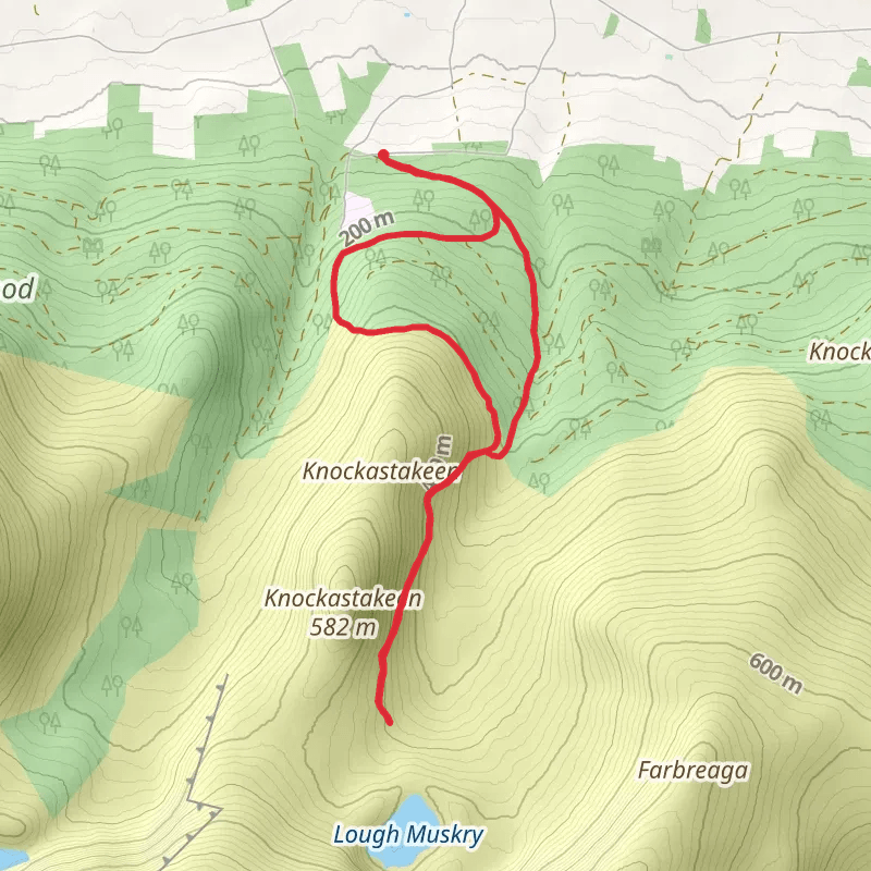 A map preview of the recording Lake Muskry.