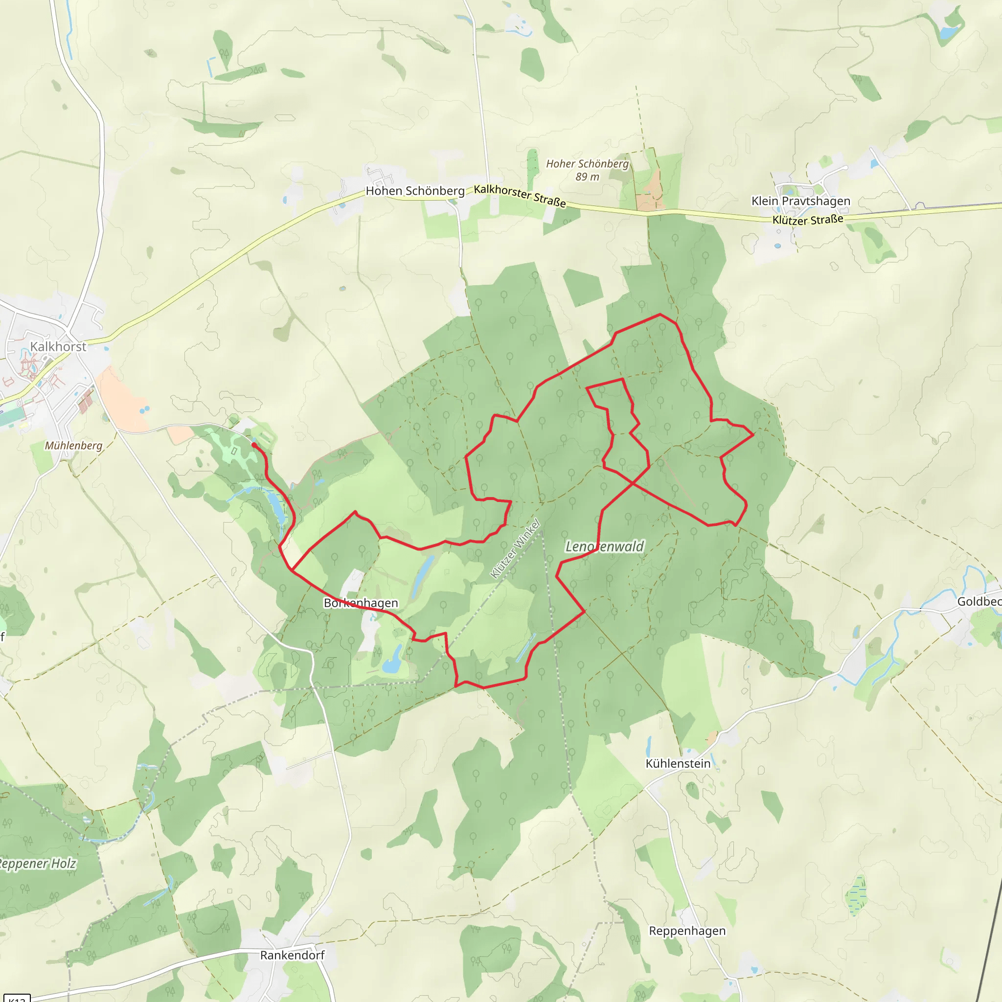 Leonorenwald Loop mobile static map