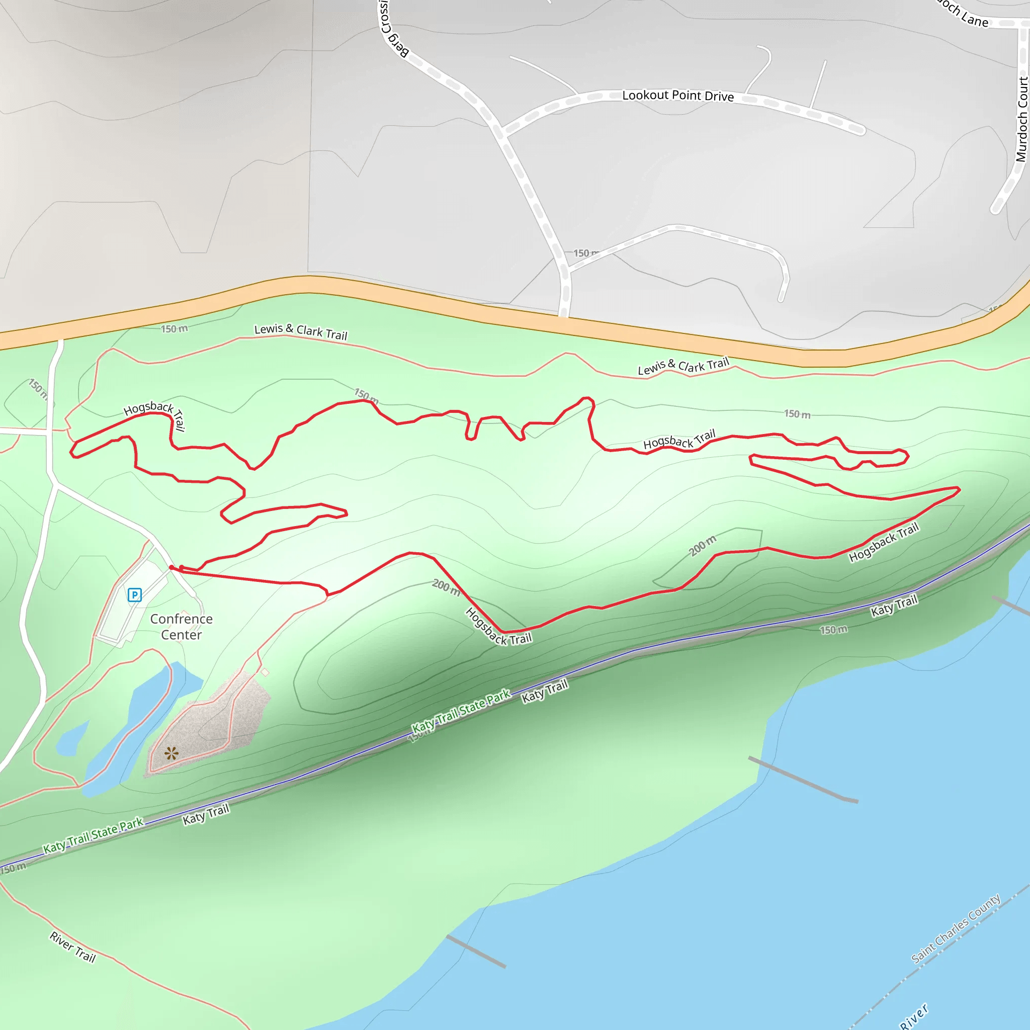 Hogsback Loop Trail mobile static map