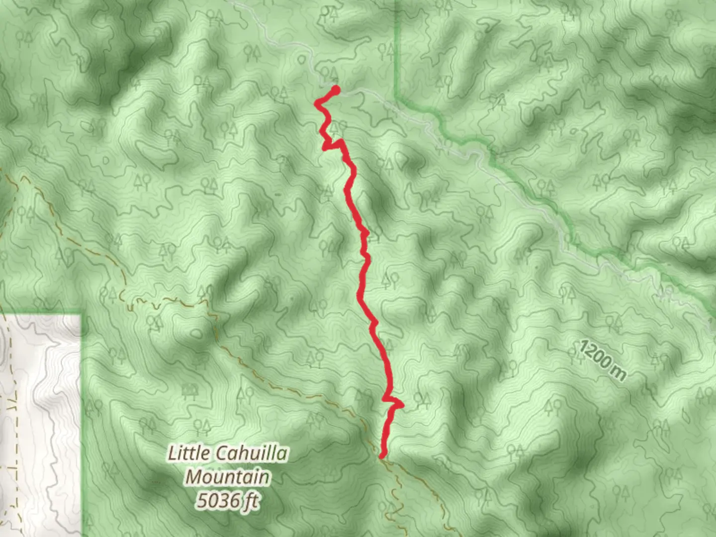 An image depicting the trail Allesandro Trail and its surrounding area.