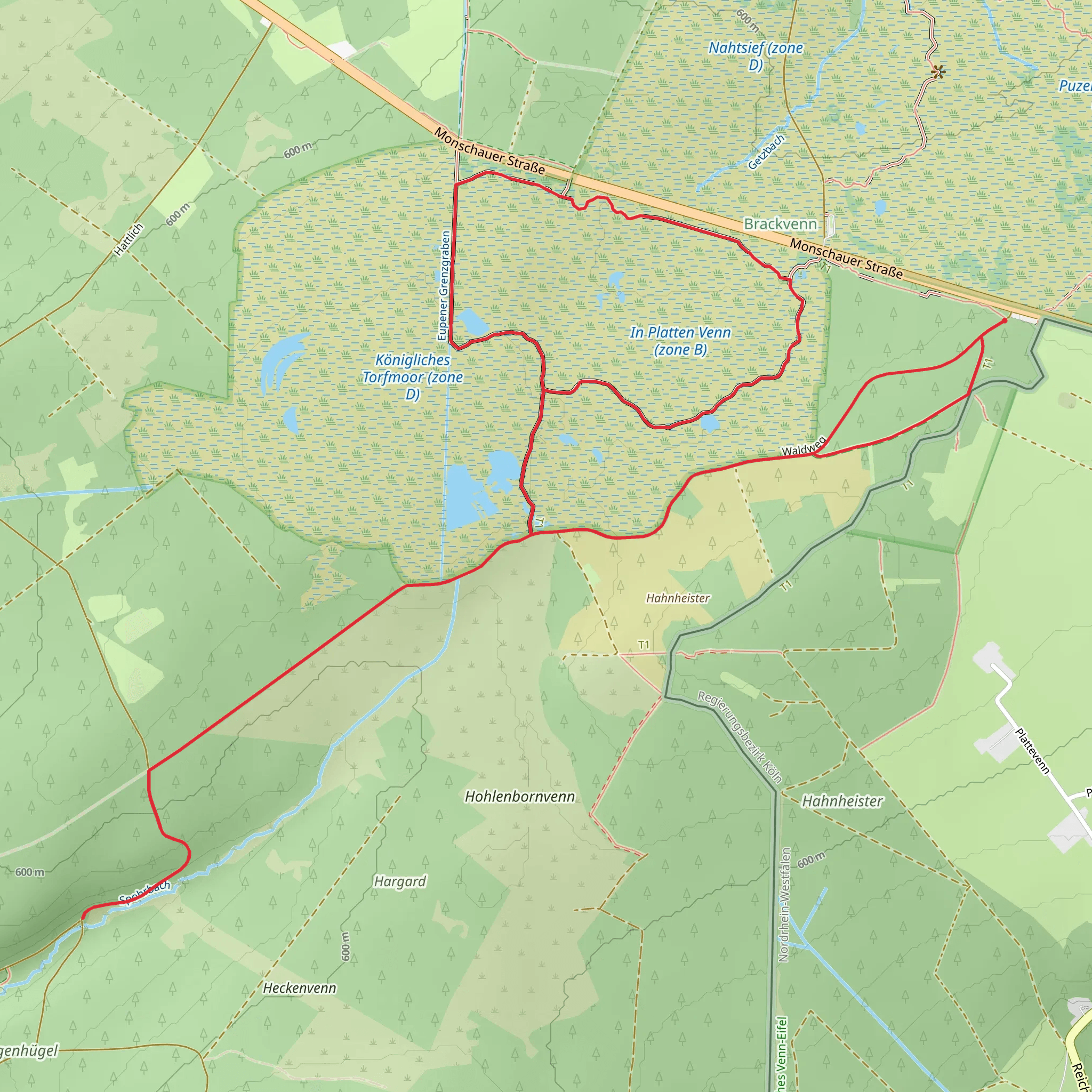 Hahnheister and Brachvenn Loop via Waldweg mobile static map