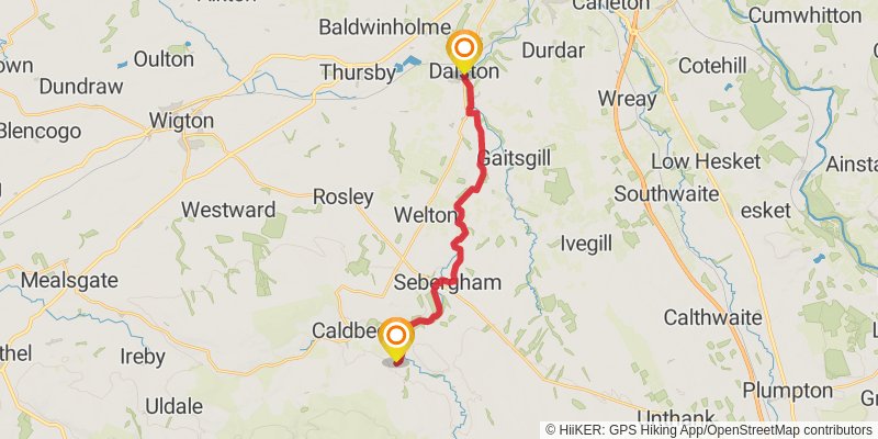Settle to Carlisle Walk stage 10 Map