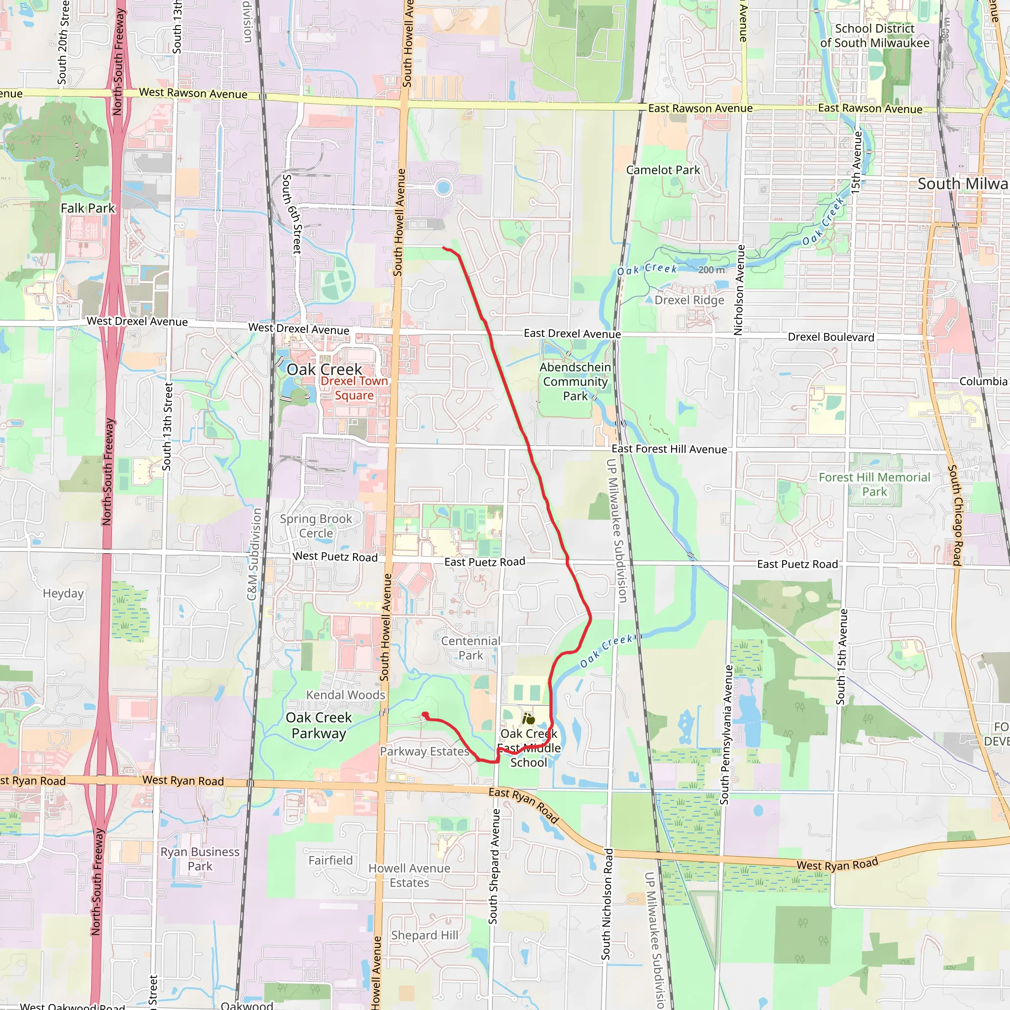 Greenlawn Park Walk mobile static map