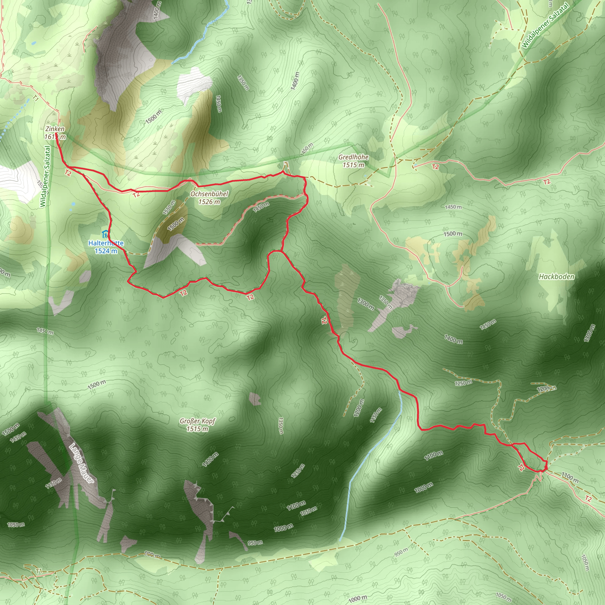Zeller Staritzen and Zinken from Kastenriegel mobile static map