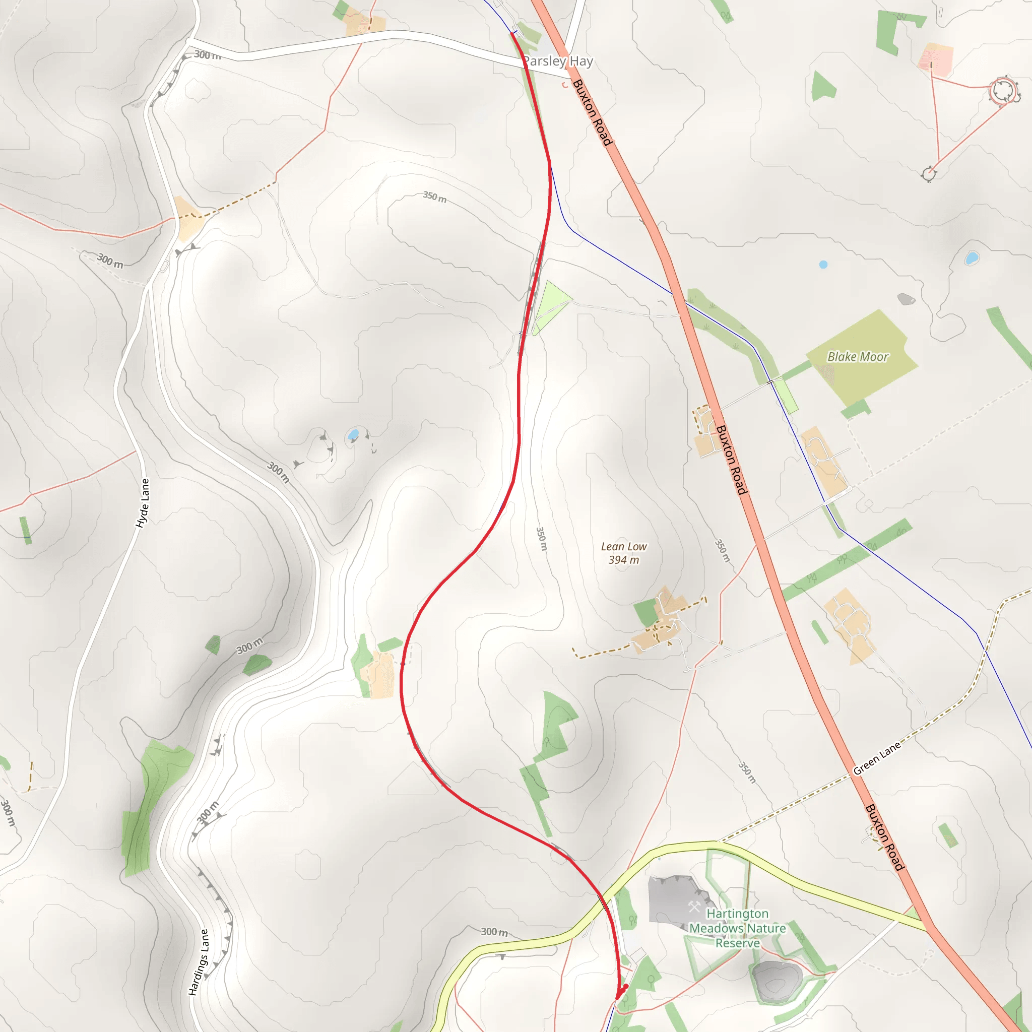 Tissington Trail - Hartington to Parsley Hey mobile static map