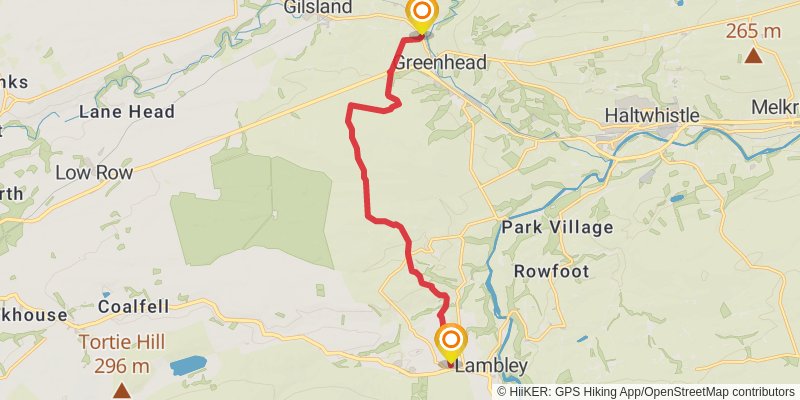 Stranraer to Middleton in Teesdale Walk stage 23 Map
