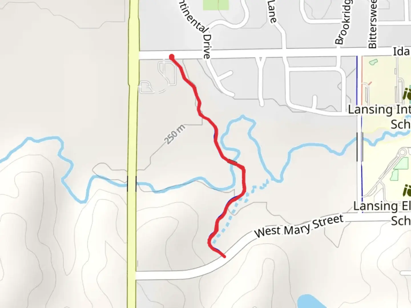 An image depicting the trail Angel Falls and its surrounding area.