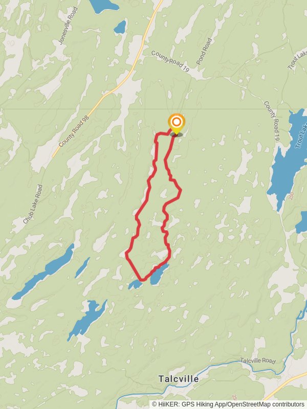 Wolf Lake and Moon Lake Loop mobile static map