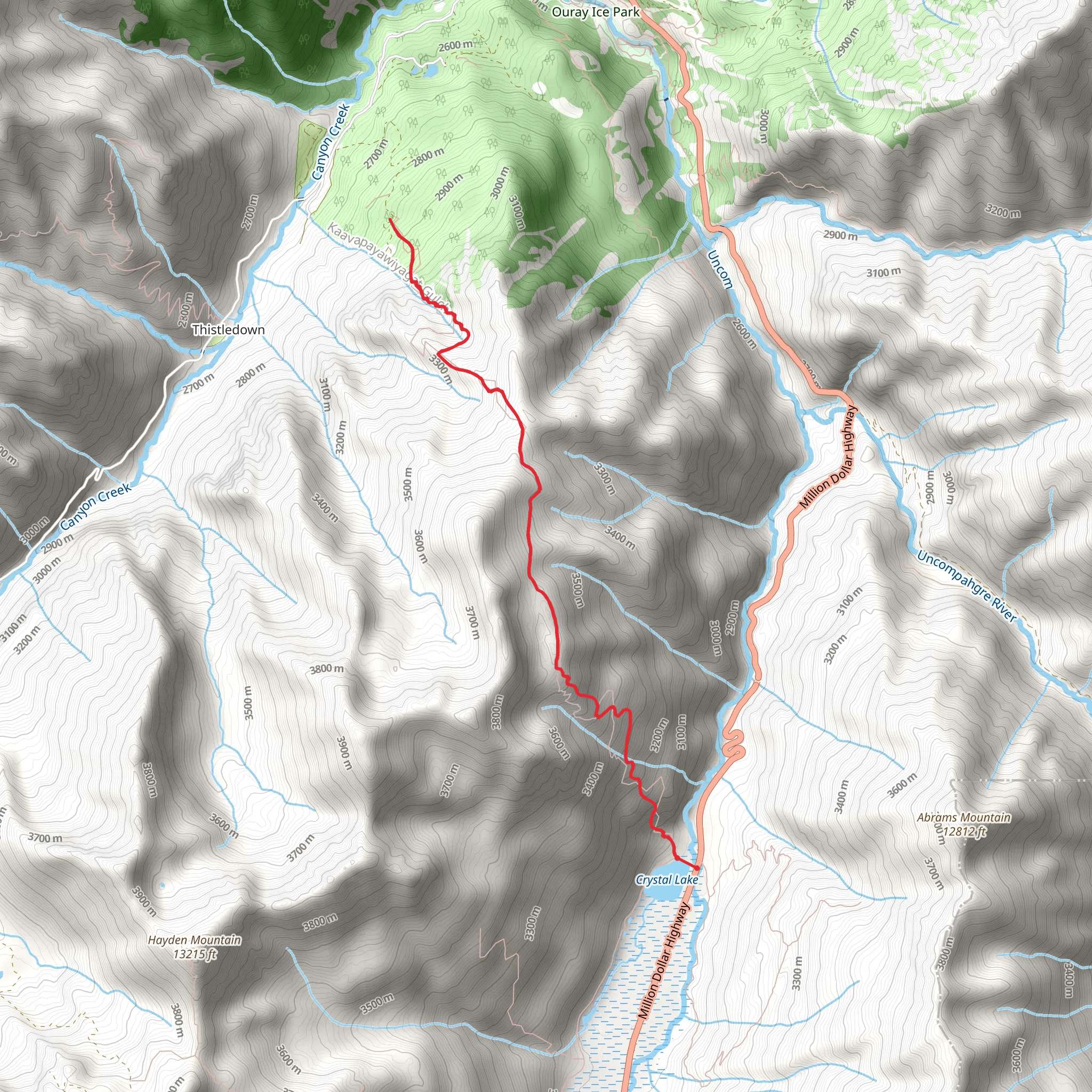 Hayden Trail mobile static map