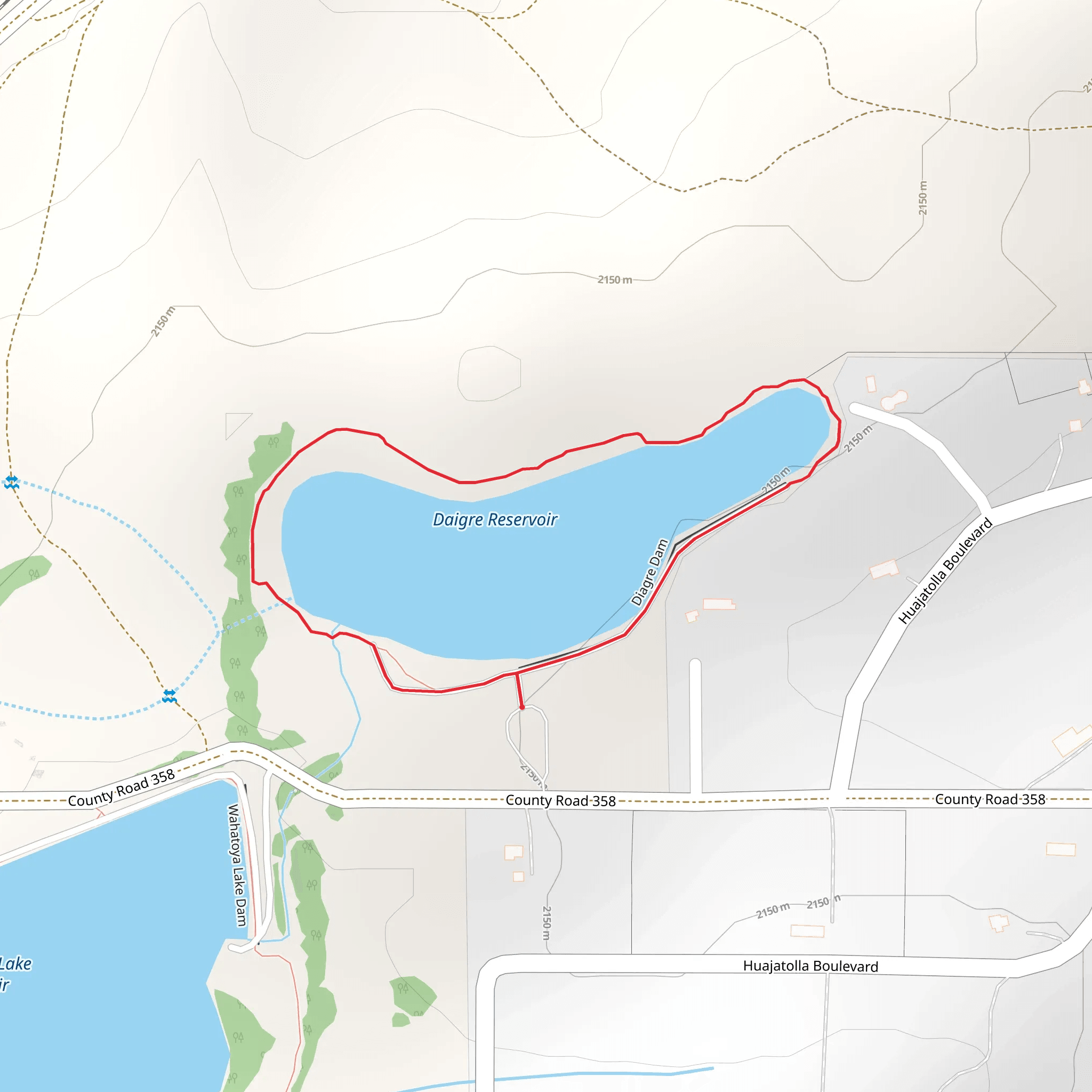 Daigre Reservoir Loop mobile static map