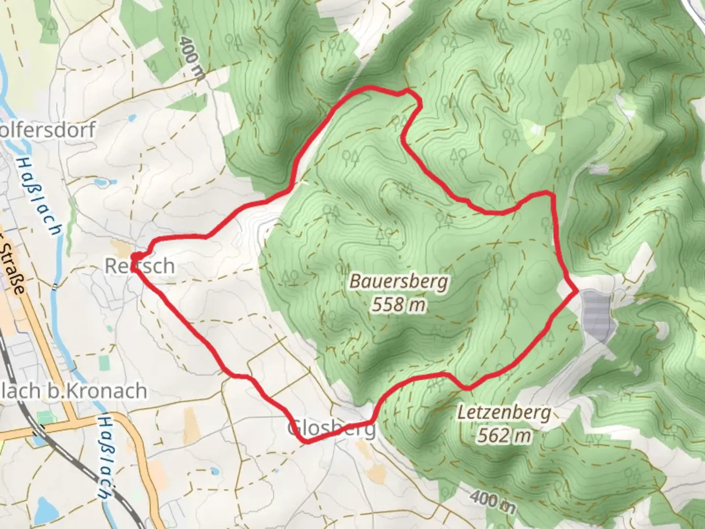 An image depicting the trail Zechenweg and its surrounding area.