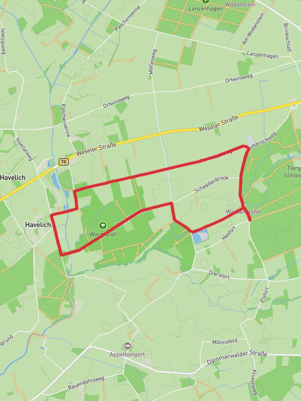 Raesfeld Wasssermuehle Rundweg and Wesel Guetersloh Isselhorst