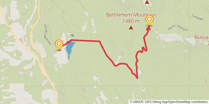 Pacific Northwest Trail stage 98 Map