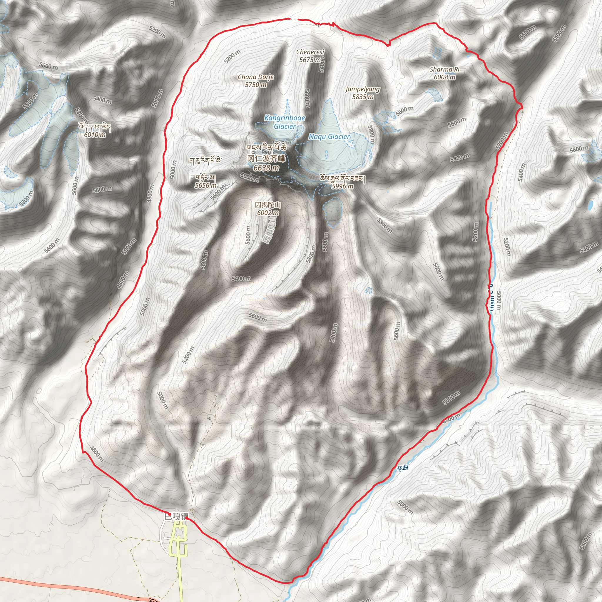 Mt Kailash Trek mobile static map