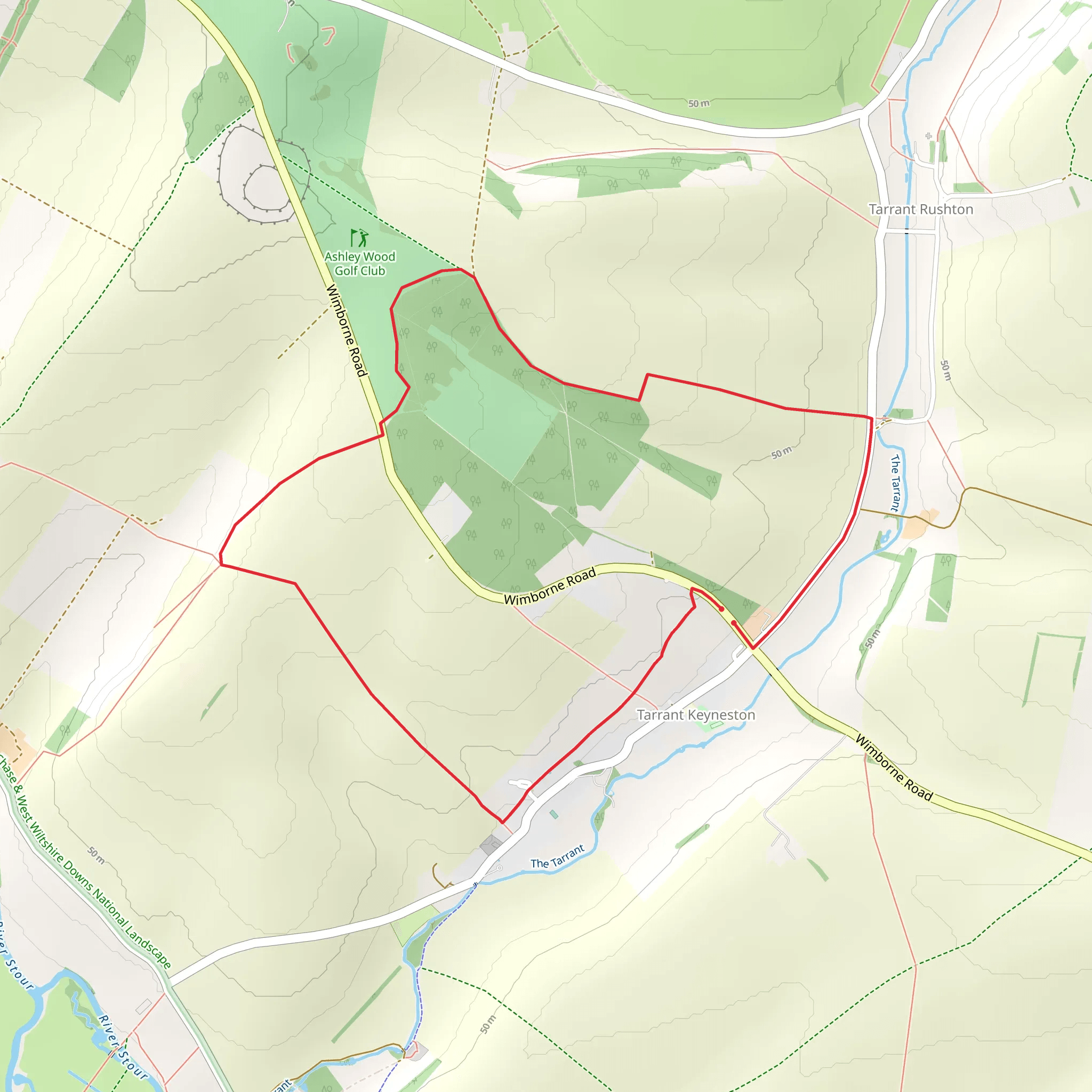 Tarrant Keyneston Loop mobile static map