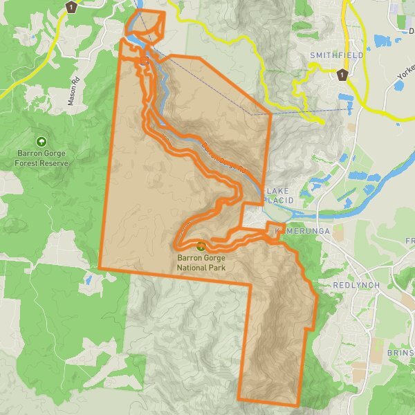 Barron Gorge National Park mobile static map