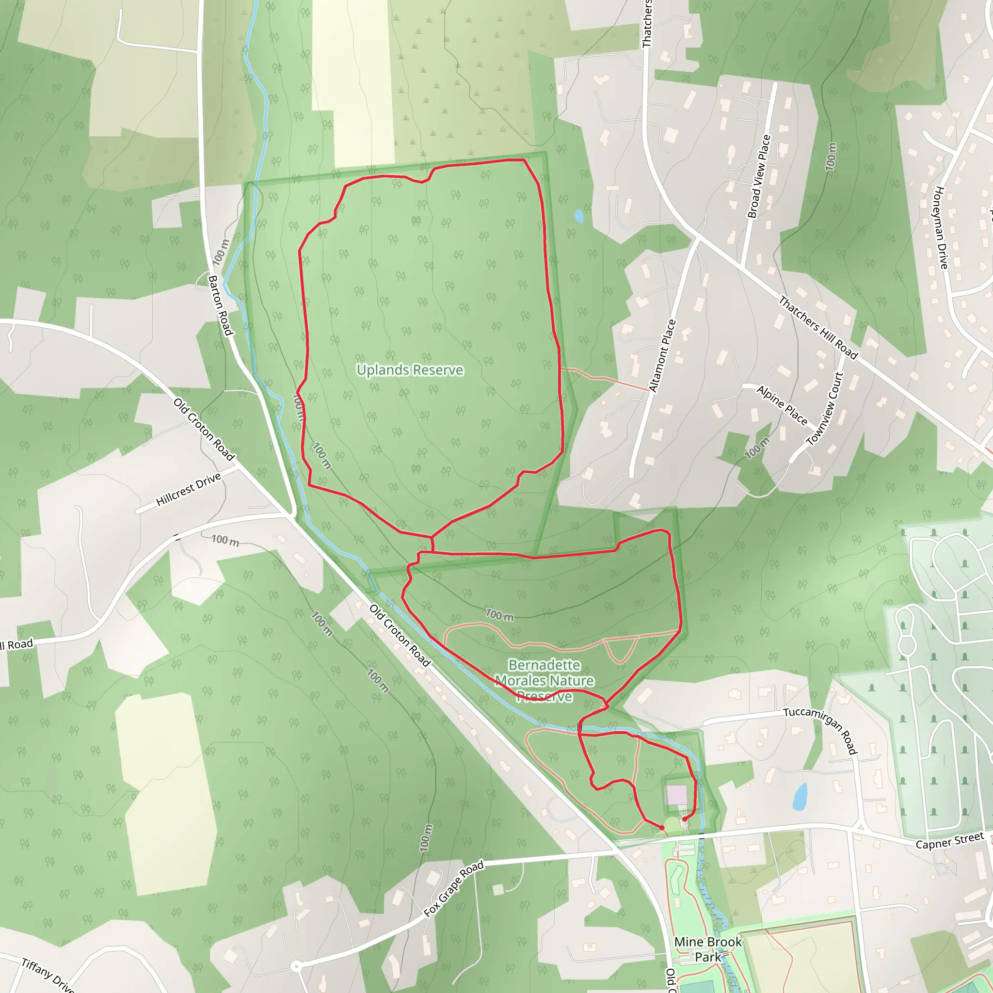 Walnut Brook Loop mobile static map