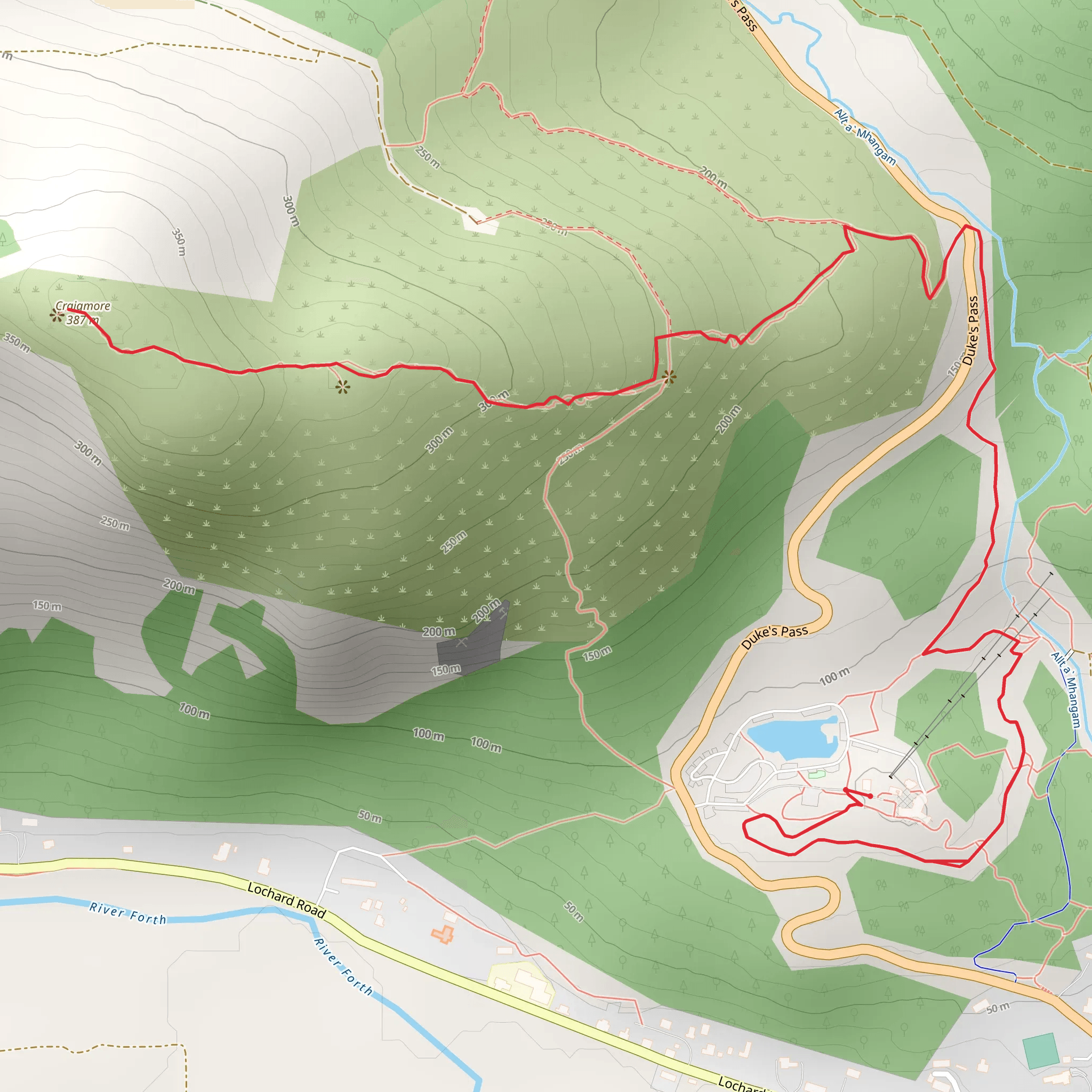 Craigmore Hill Trail from The Lodge Forest Visitor Centre mobile static map