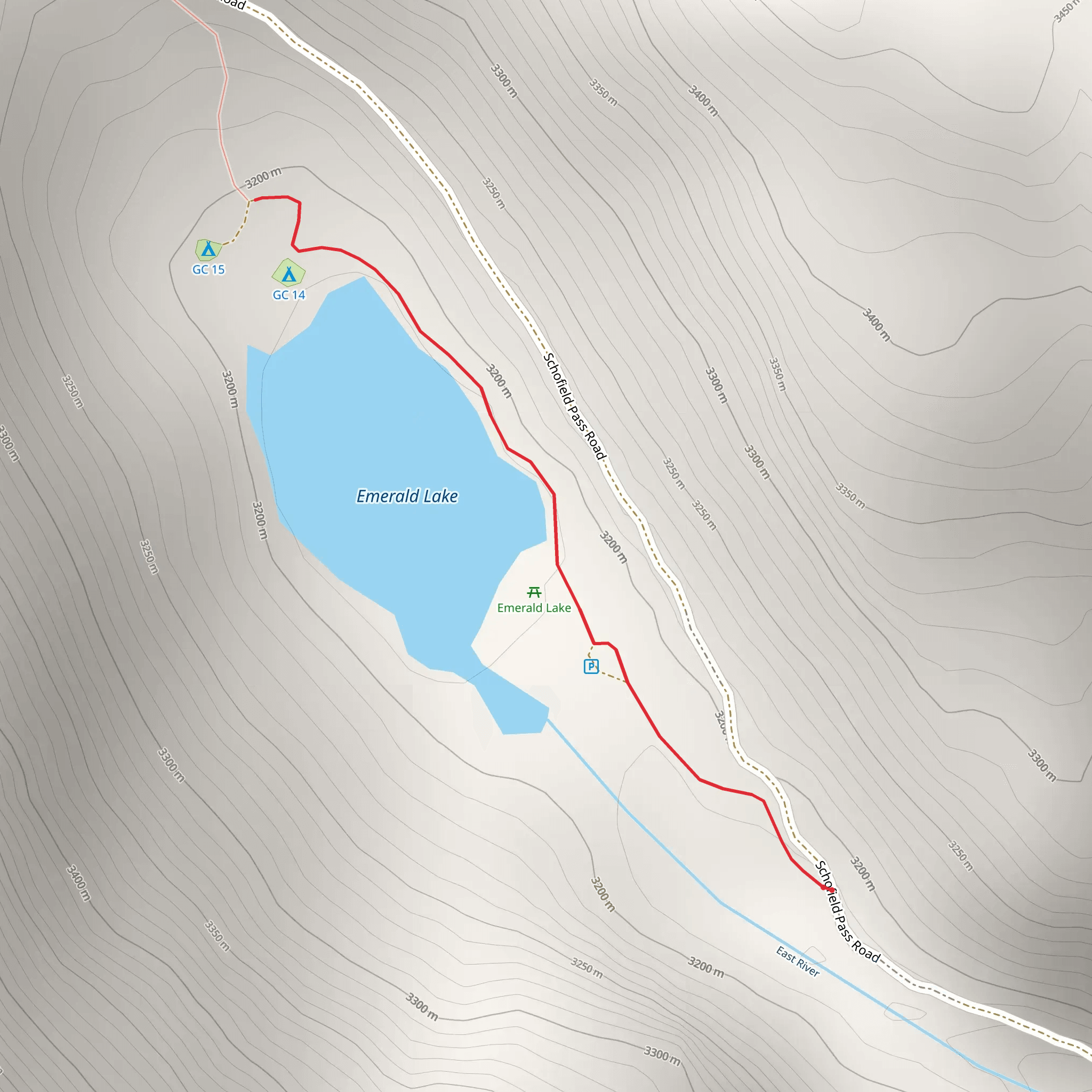Emerald Lake Walk mobile static map